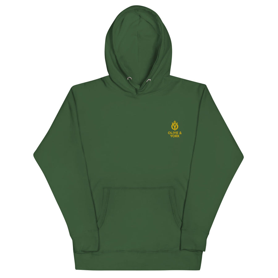 O&Y Embroidered Unisex Hoodie-Olive & York