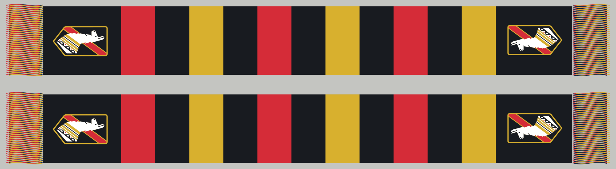 SD Llama FC Classic Bar Knit Scarf-Olive & York