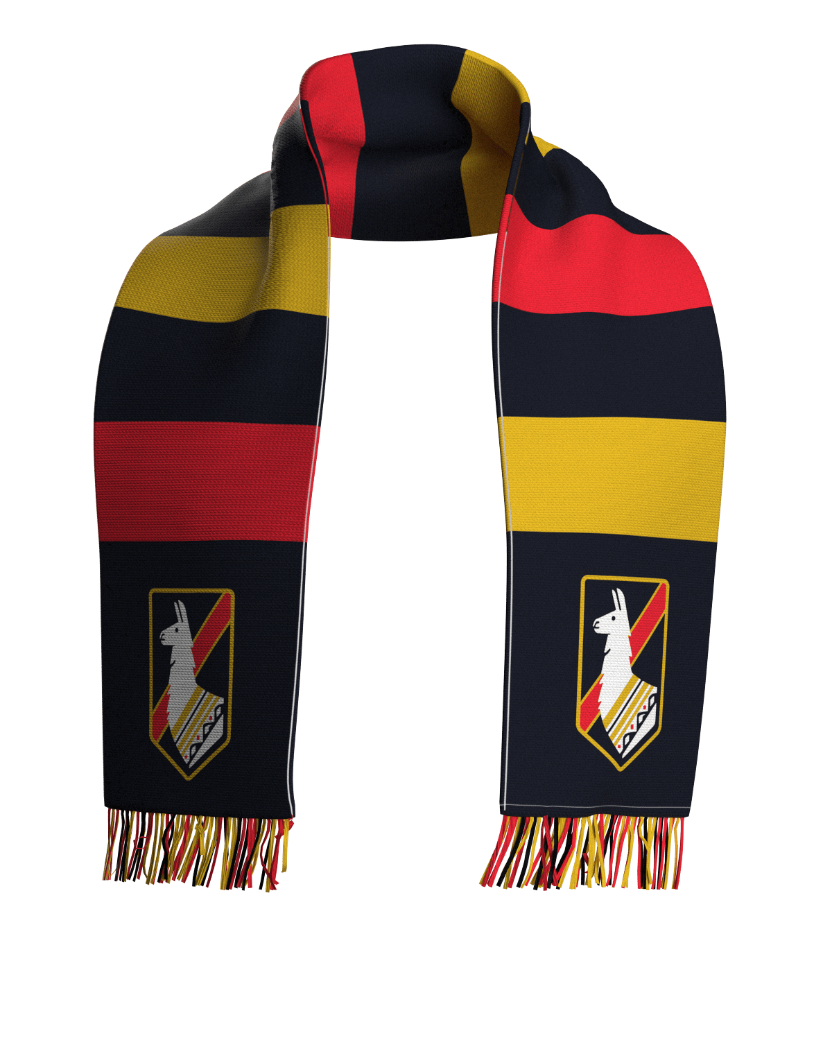 SD Llama FC Classic Bar Knit Scarf-Olive & York