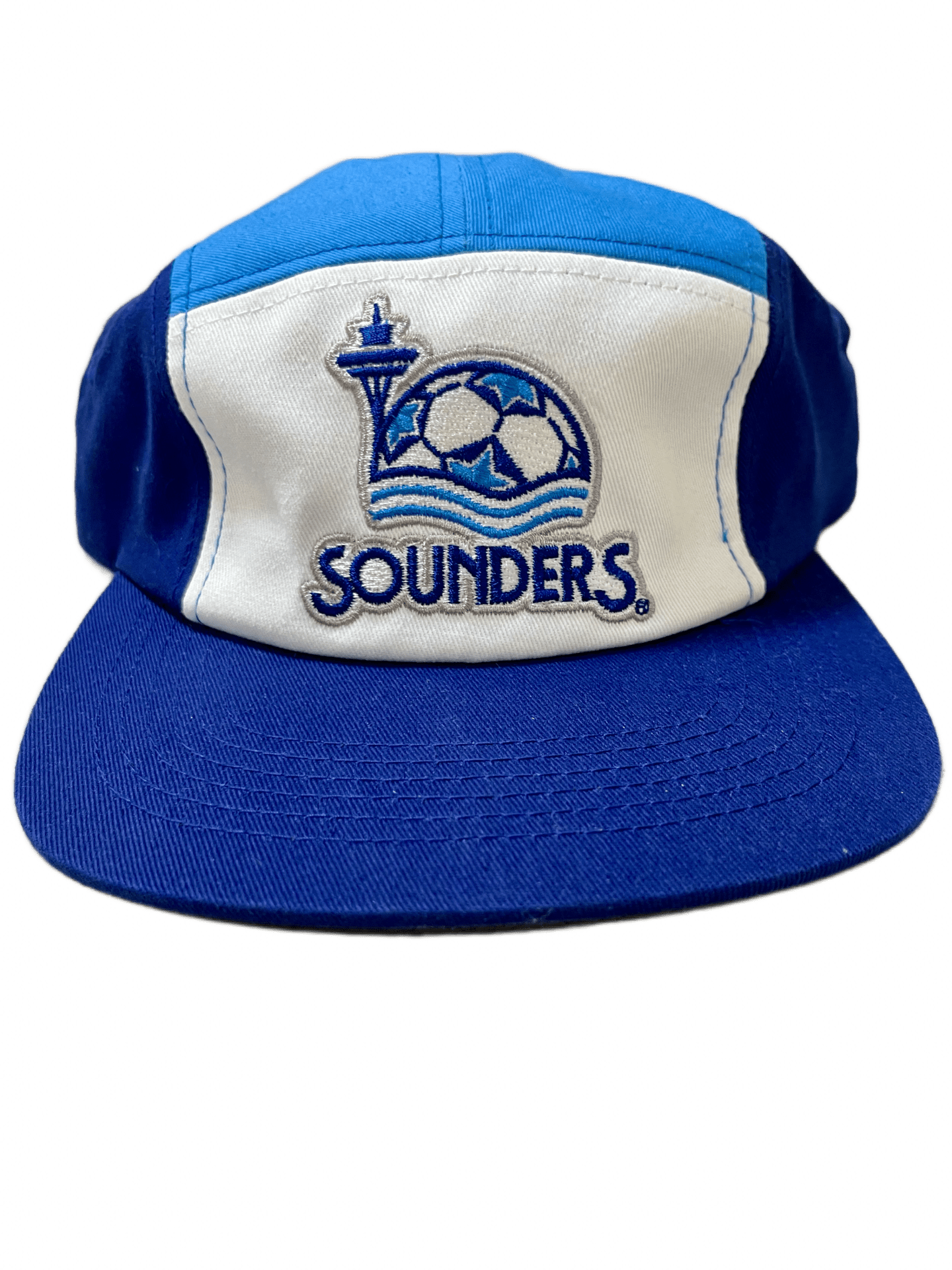 Seattle Sounders Vintage Logo Soccer City Retro Strapback Hat-Olive & York