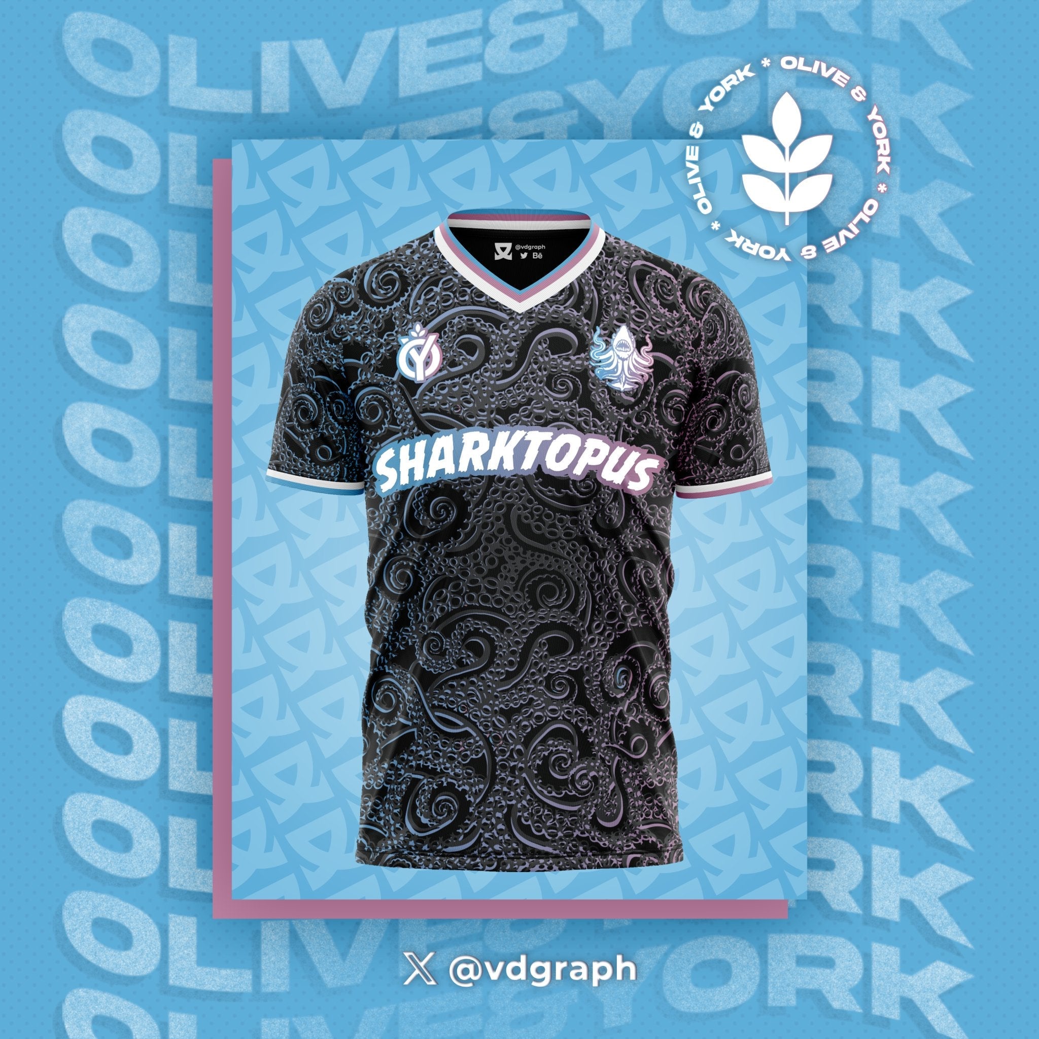 Sharktopus FC Jersey-Olive & York