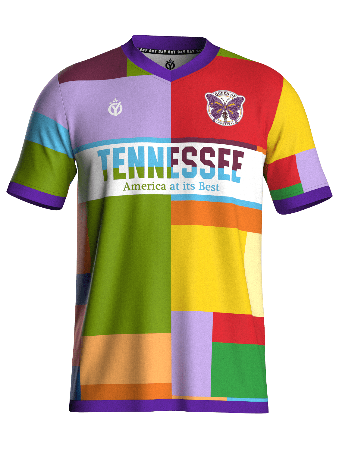 Tennessee "Coat of Many Colors" Tribute Jersey-Olive & York