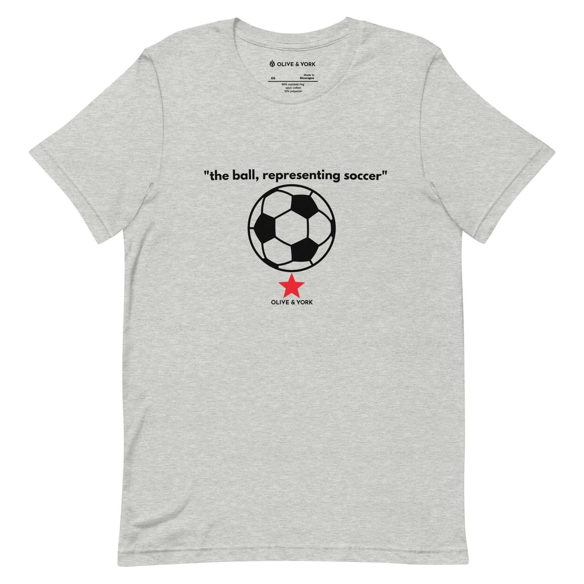 "the ball, representing soccer" Unisex t-shirt-Olive & York