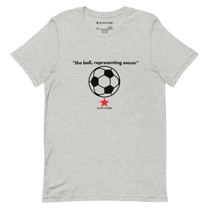 "the ball, representing soccer" Unisex t-shirt-Olive & York