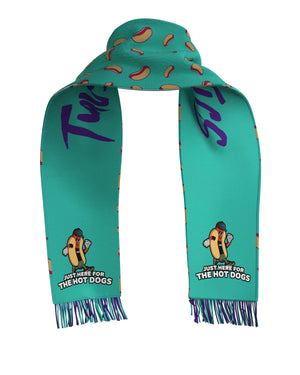 Tulsa Lunatics: Just Here For The Hot Dogs Scarf-Olive & York