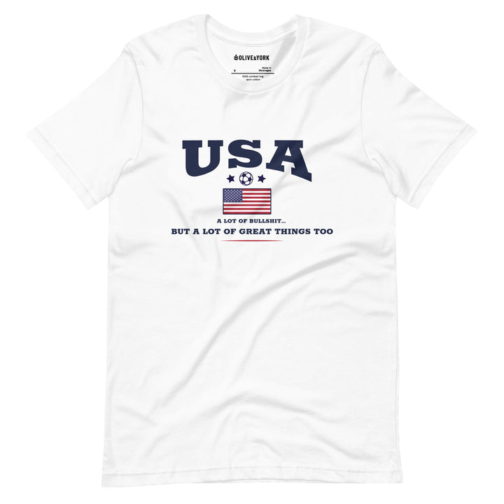 USA Motto Unisex T-shirt-Olive & York