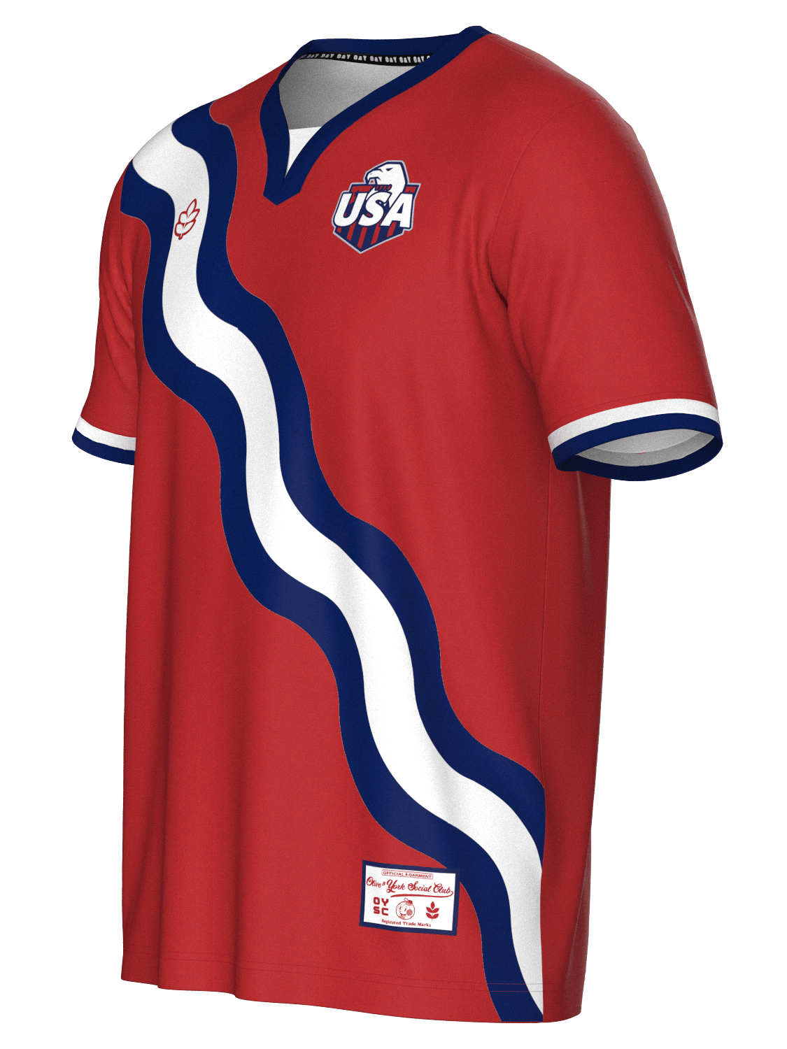 USA Red Throwback Jersey-Olive & York