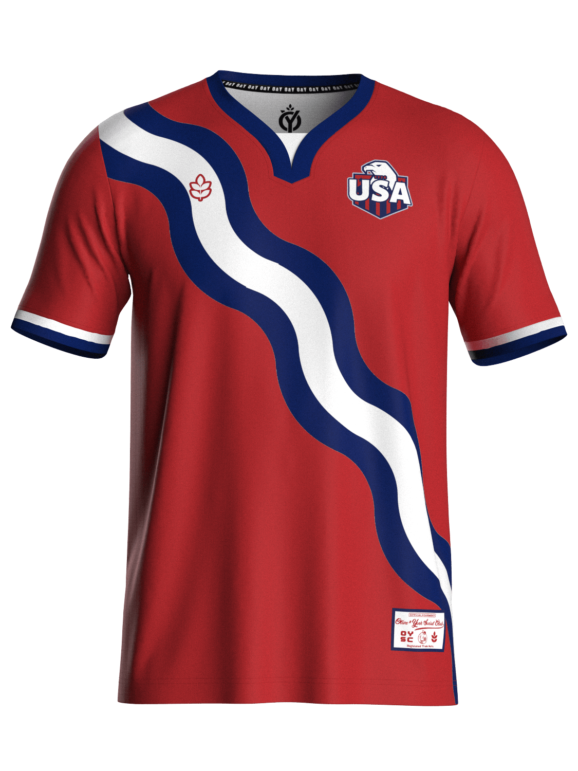 USA Red Throwback Jersey-Olive & York
