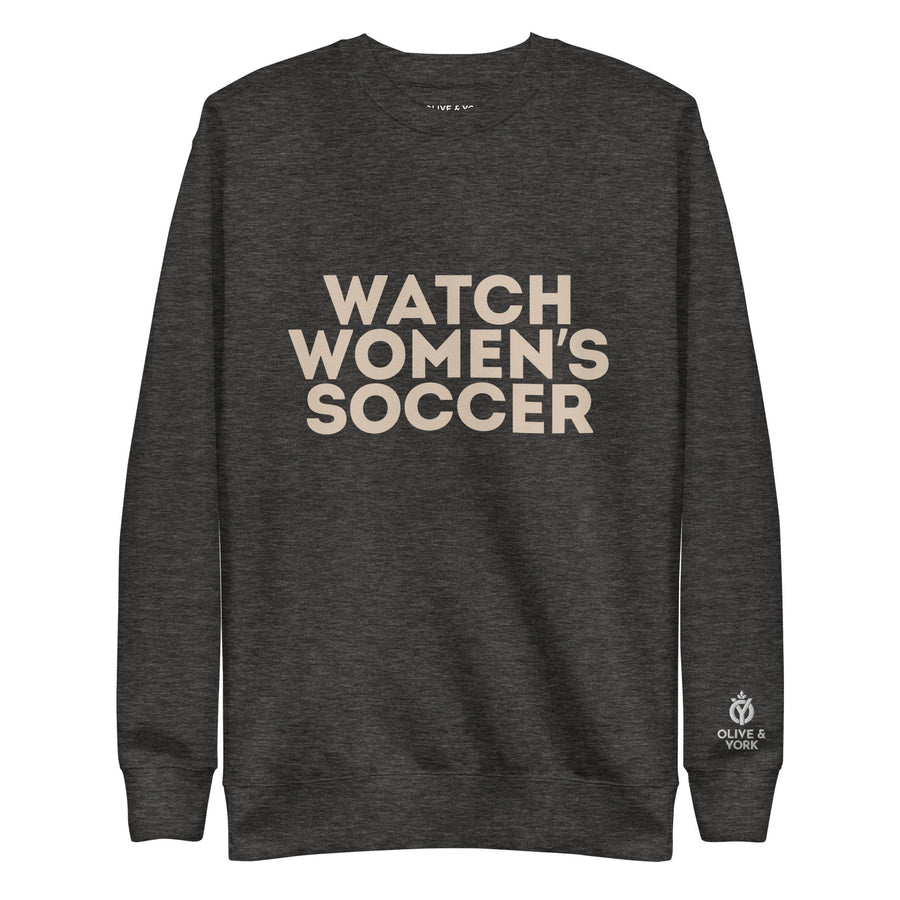 Watch Women's Soccer Unisex Premium Sweatshirt-Olive & York