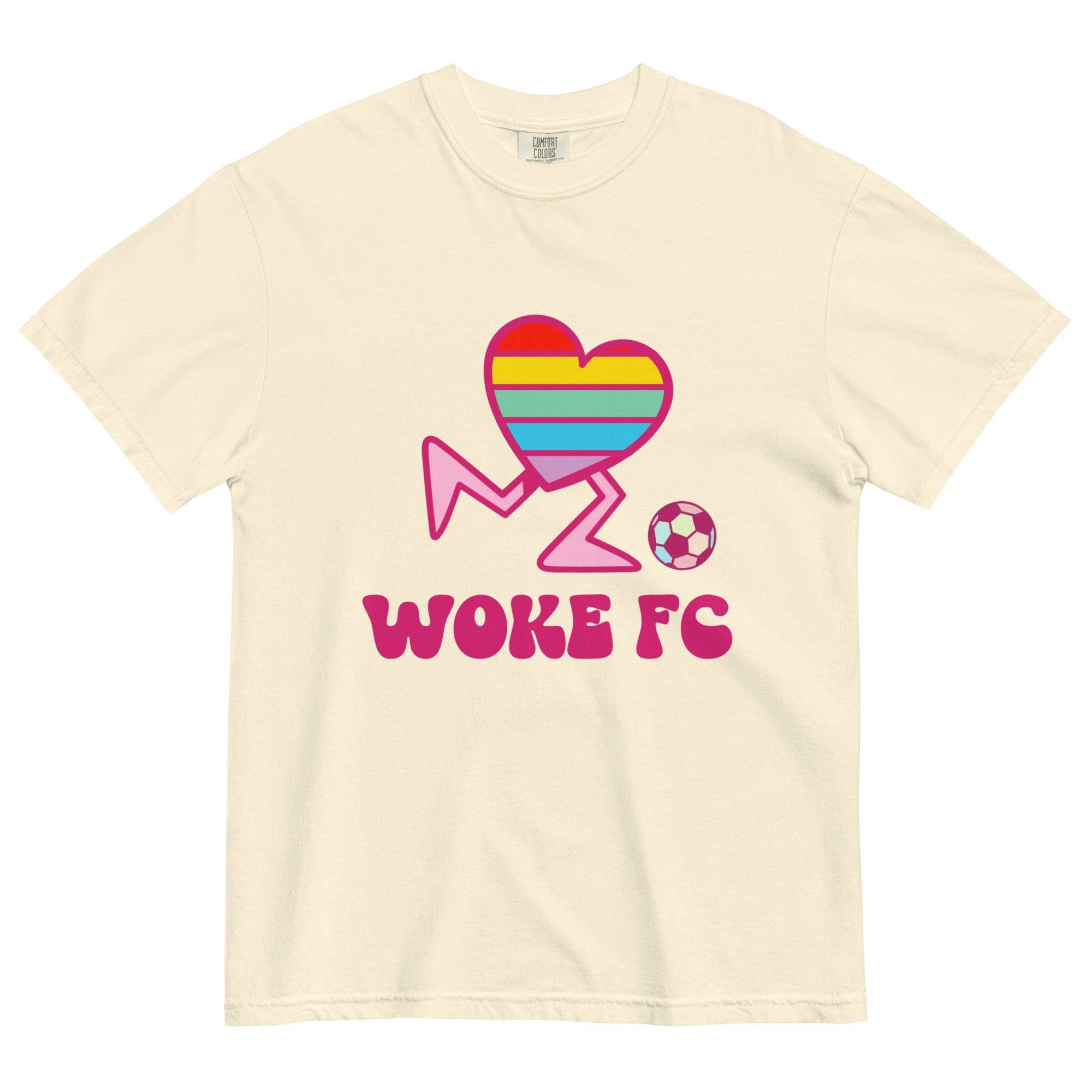 Woke FC Unisex Garment-dyed Heavyweight T-shirt-Olive & York