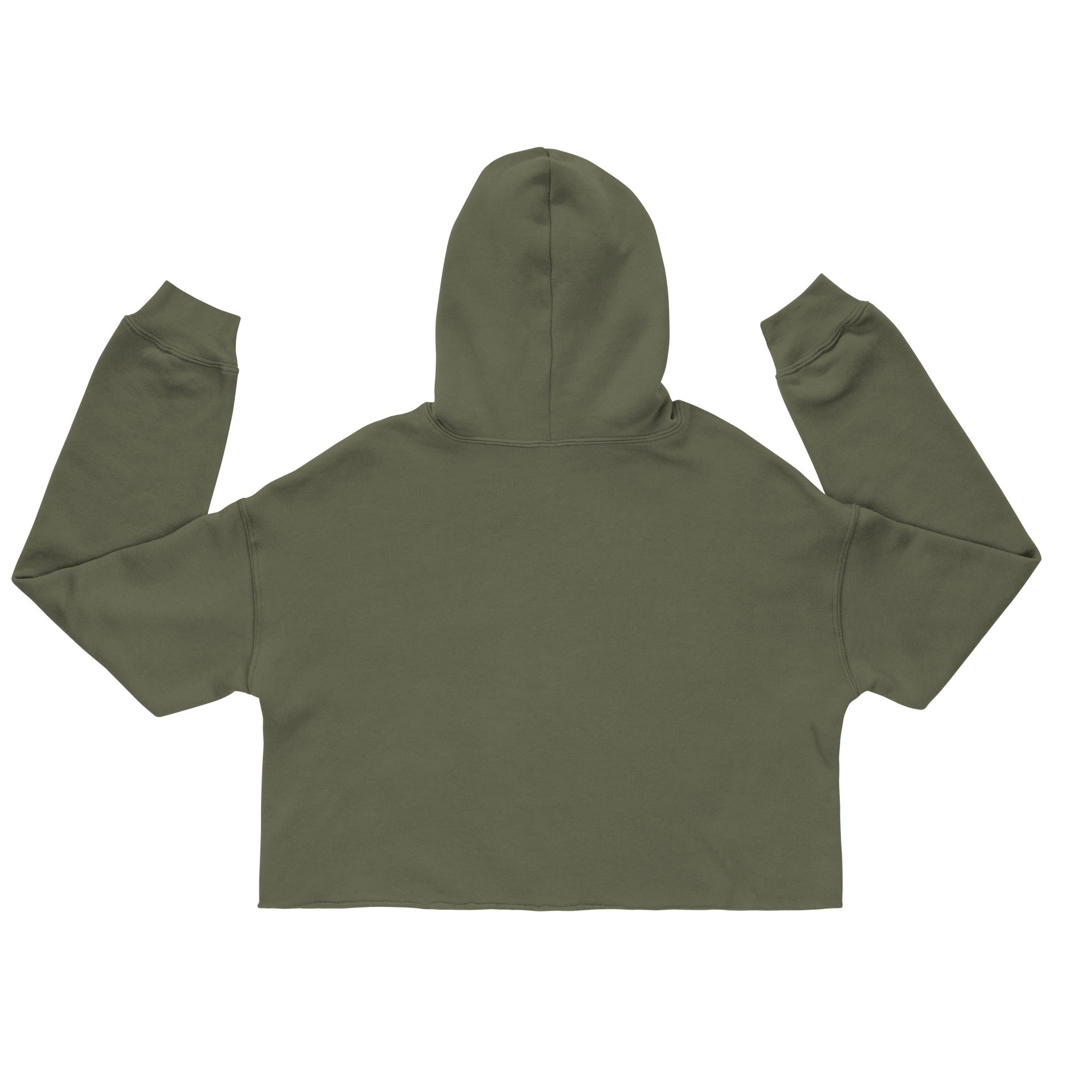 Happy Soccer Women's Crop Hoodie-Olive & York