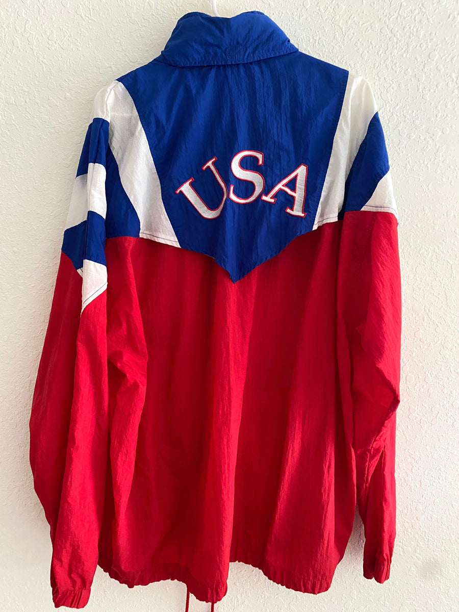 Vintage USA World Cup Team Adidas Windbreaker Jacket-Olive & York