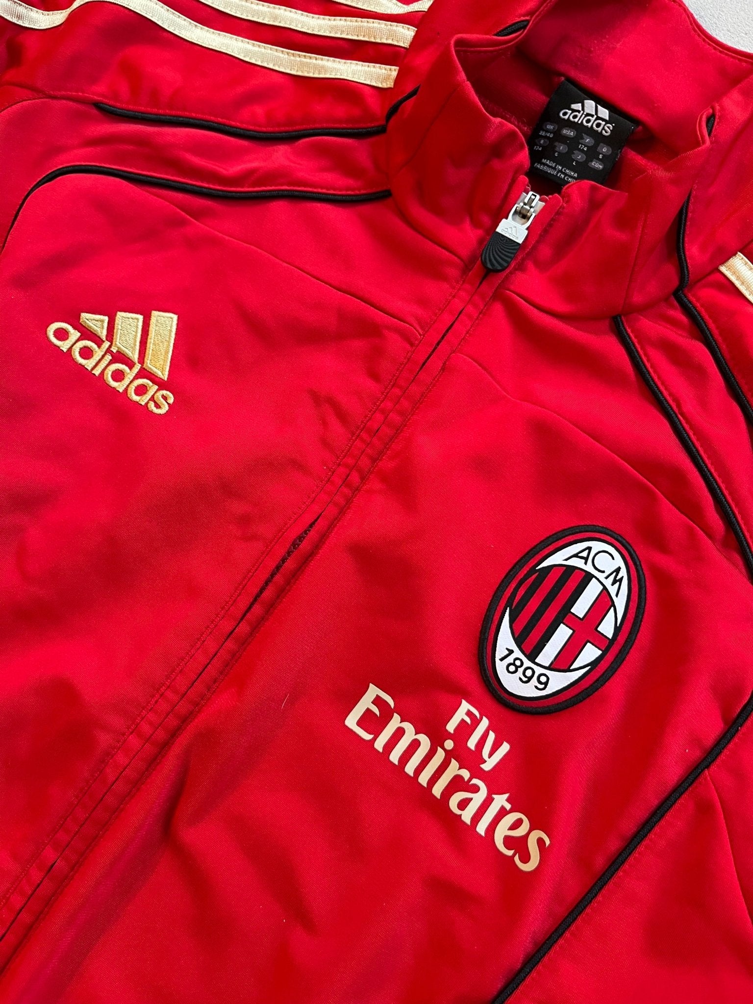 AC Milan Vintage Long-Sleeve Full Zip Training Jacket - Size Large