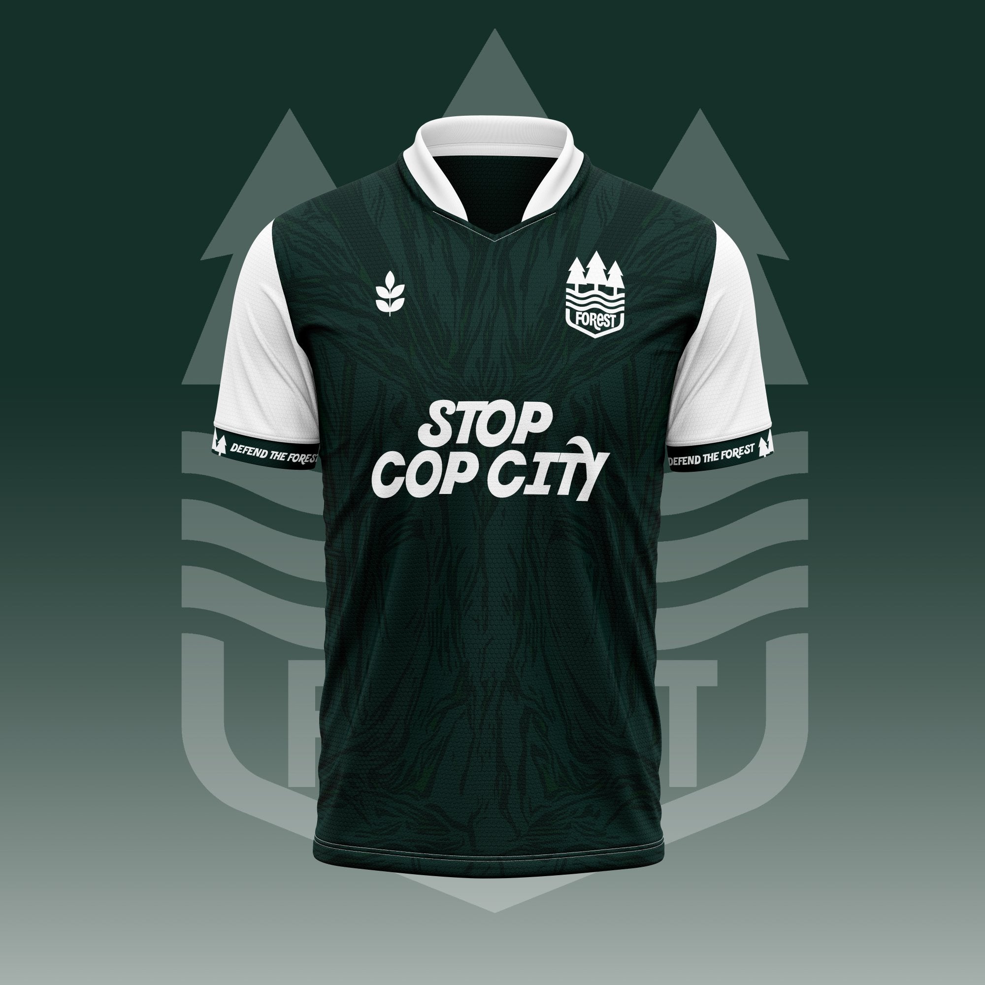 Atlanta Forest FC Stop Cop City Jersey-Olive & York