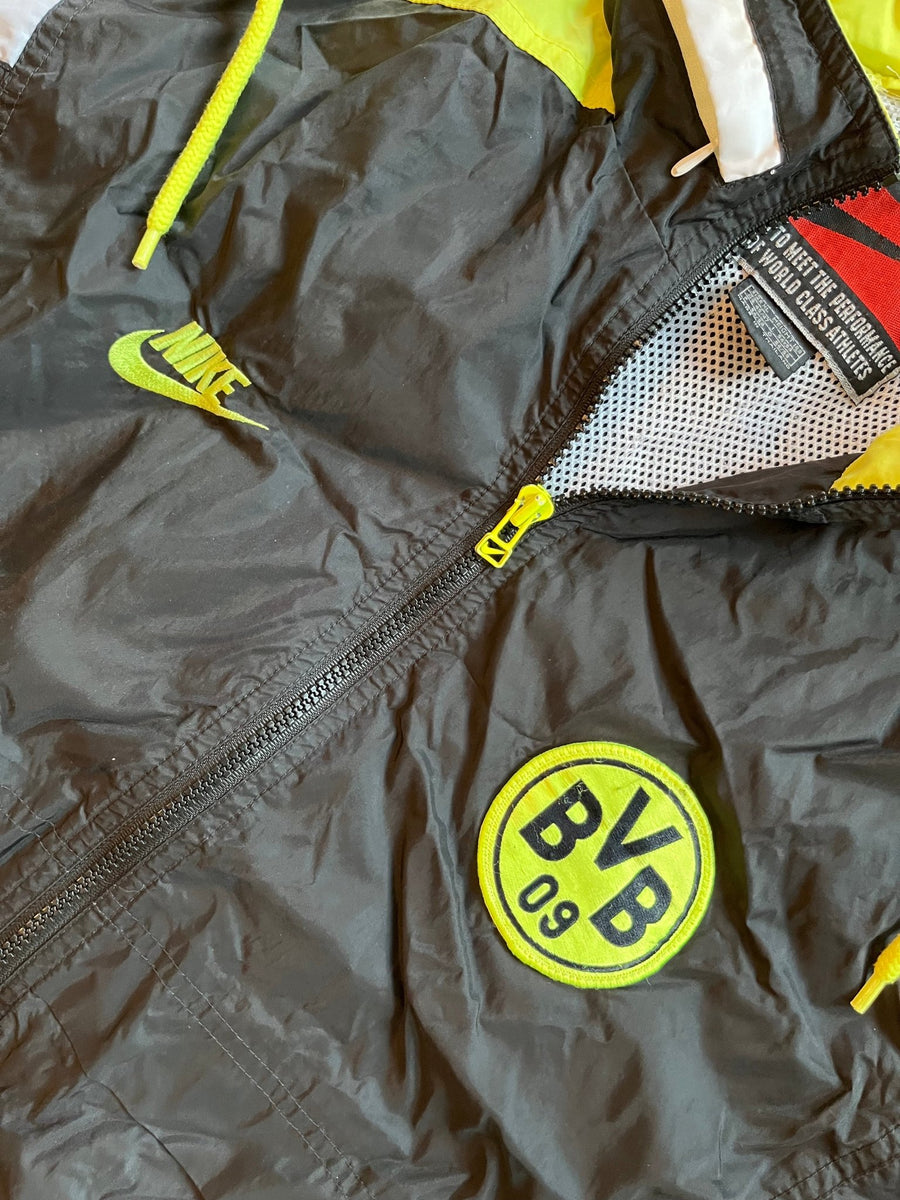 Borussia Dortmund 1995/1996 Nike Vintage Football Track Jacket - Size XL-Olive & York