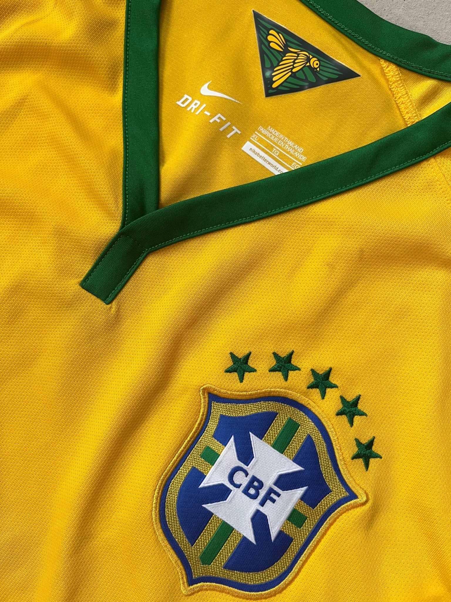 Brazil 2014 Vintage Home Jersey-Olive & York