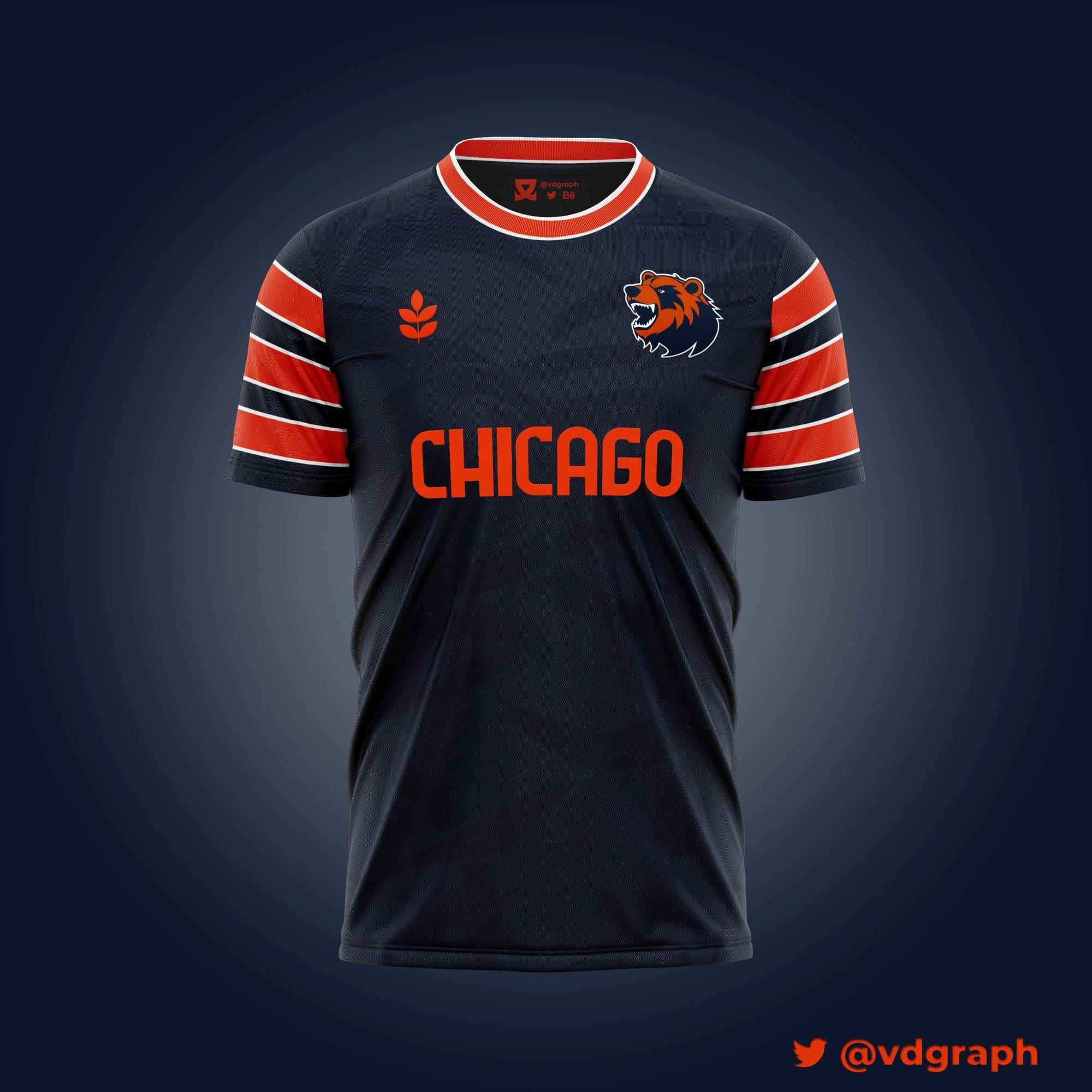 Chicago American Football Soccer Jersey-Olive & York