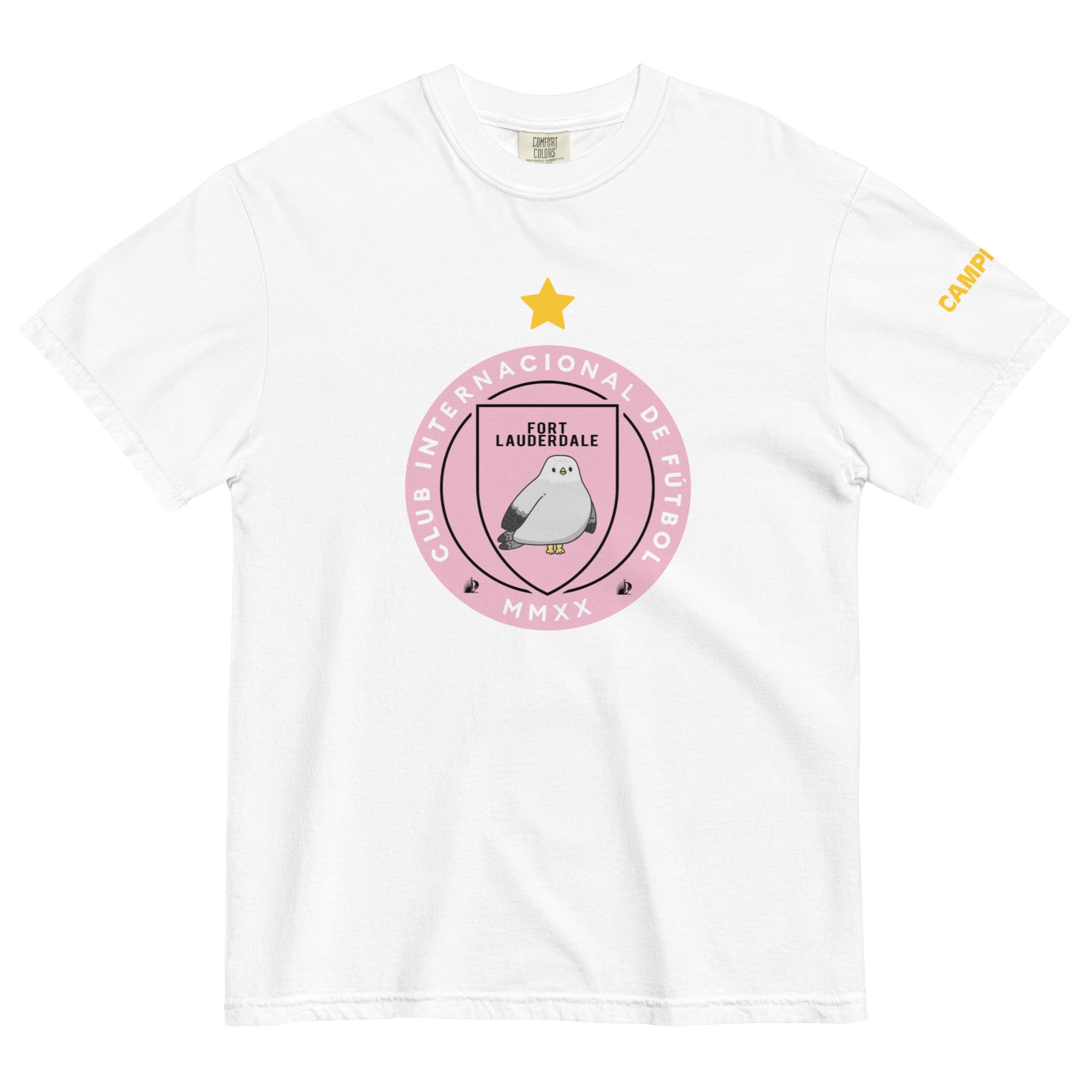Chubby Seagulls Campeones Garment-Dyed Heavyweight T-shirt-Olive & York