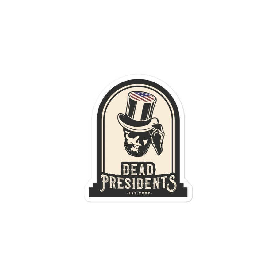 Dead Presidents Tombstone Sticker-Olive & York
