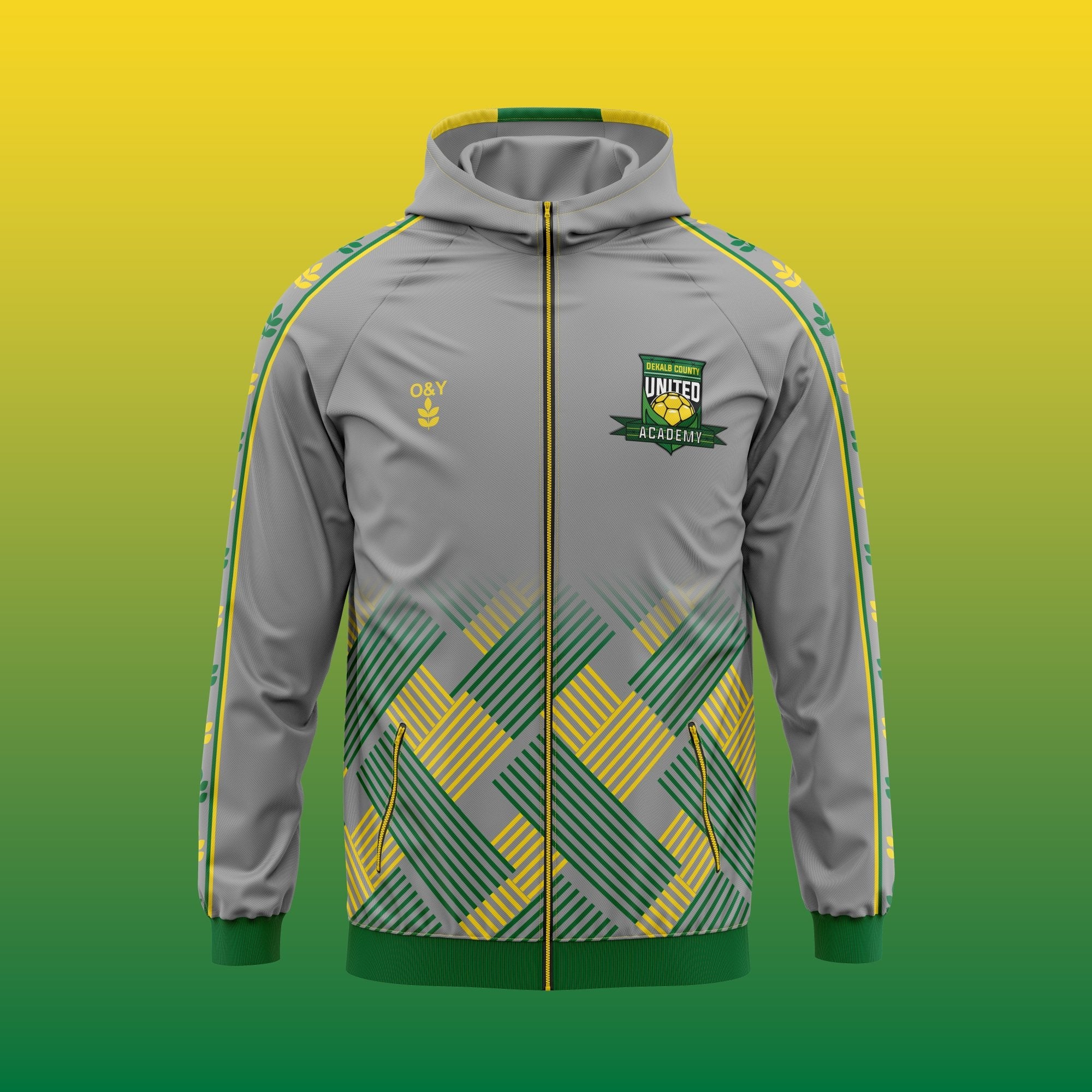 Dekalb County United Academy Hoodie Team Jacket-Olive & York