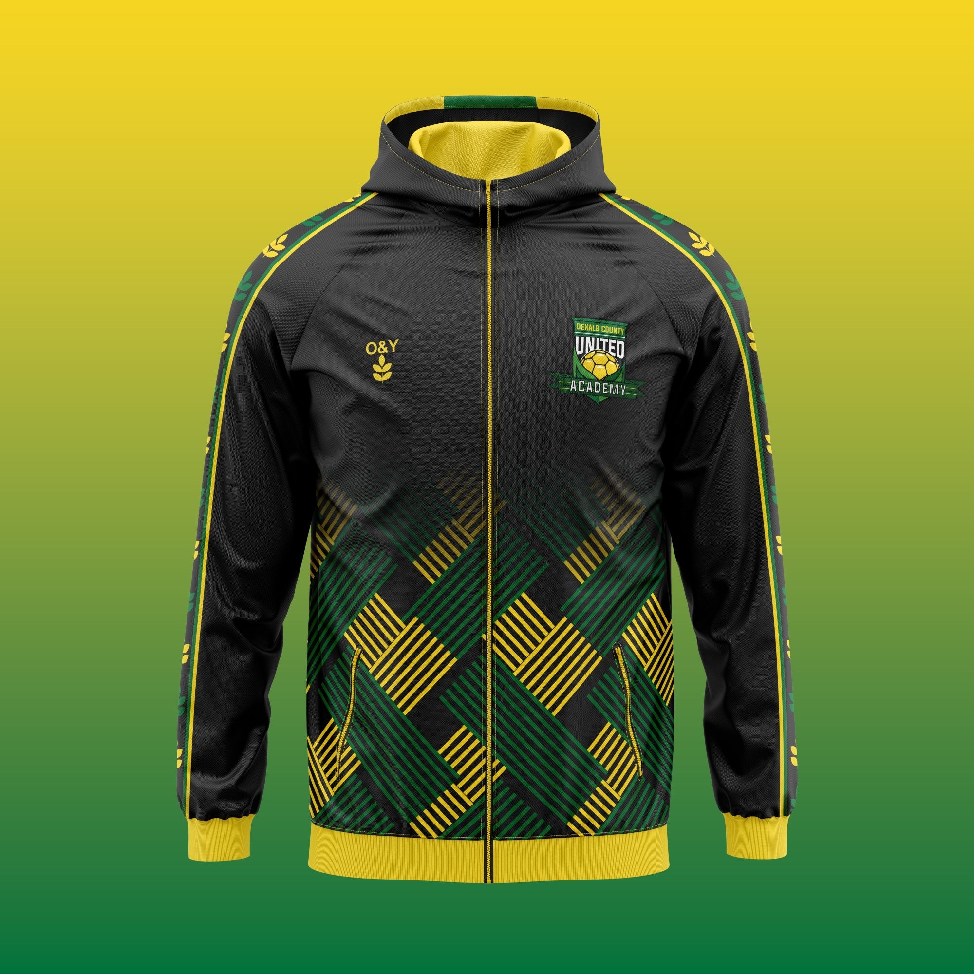 Dekalb County United Academy Hoodie Team Jacket-Olive & York