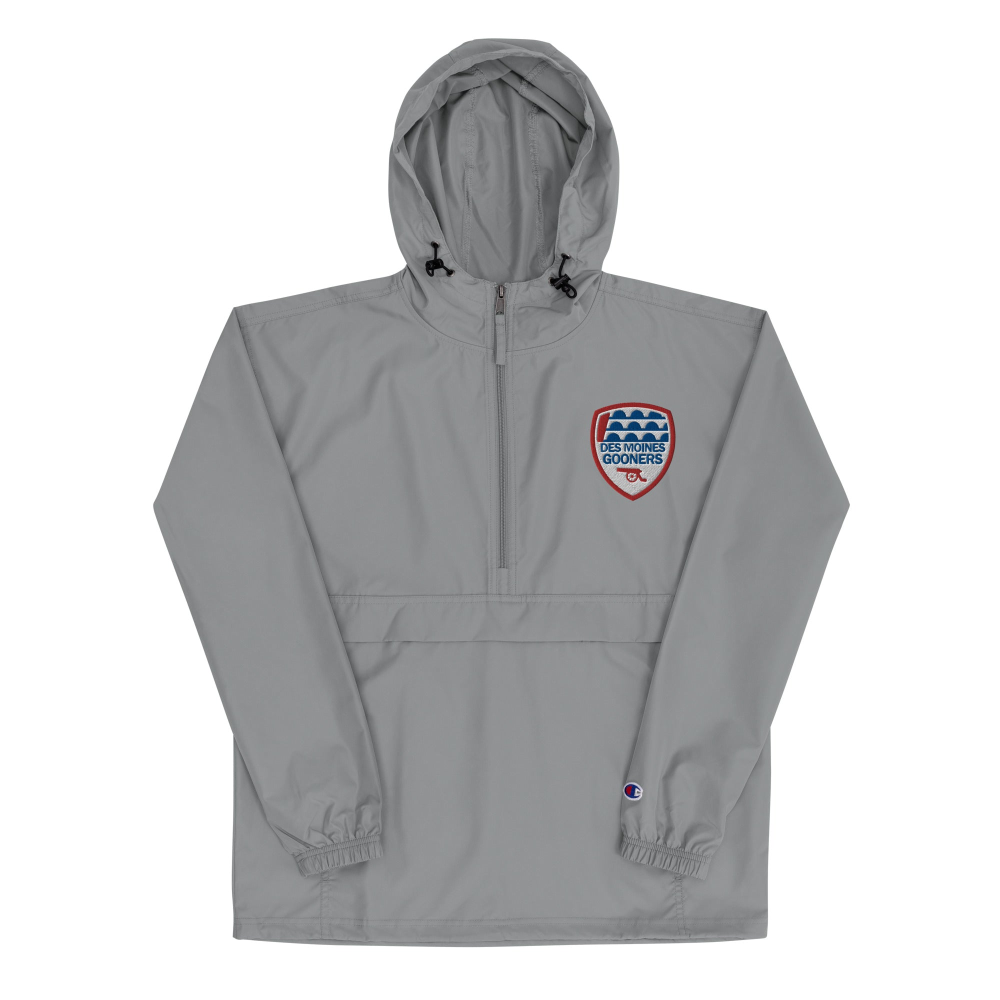 Des Moines Gooners Embroidered Champion Packable Jacket-Olive & York