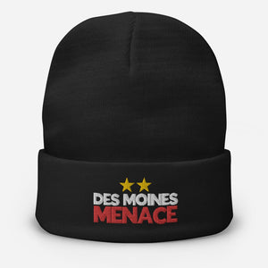 Des Moines Menace 2 Stars Embroidered Beanie-Olive & York