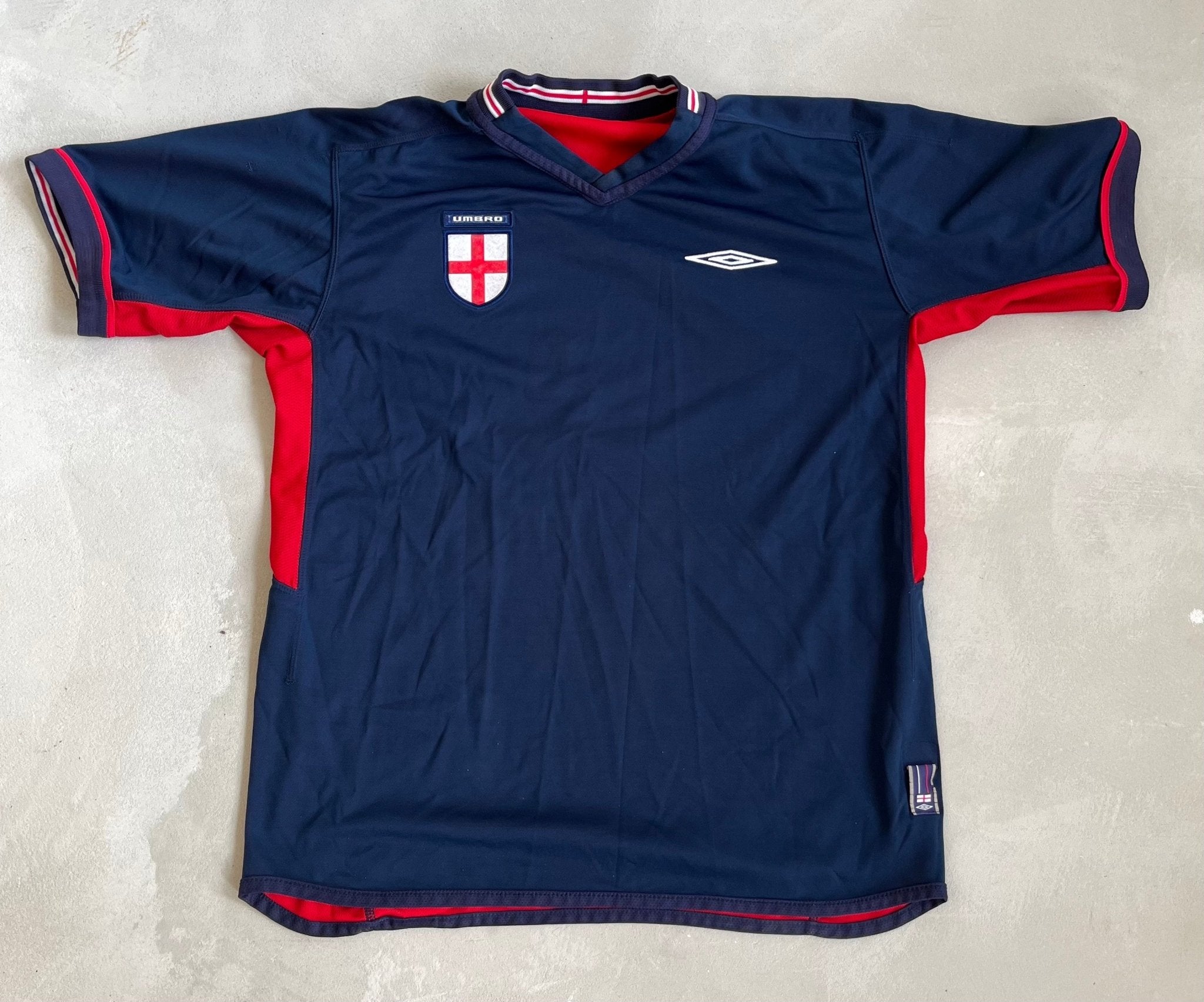 England 2002 Vintage Reversible Jersey-Olive & York