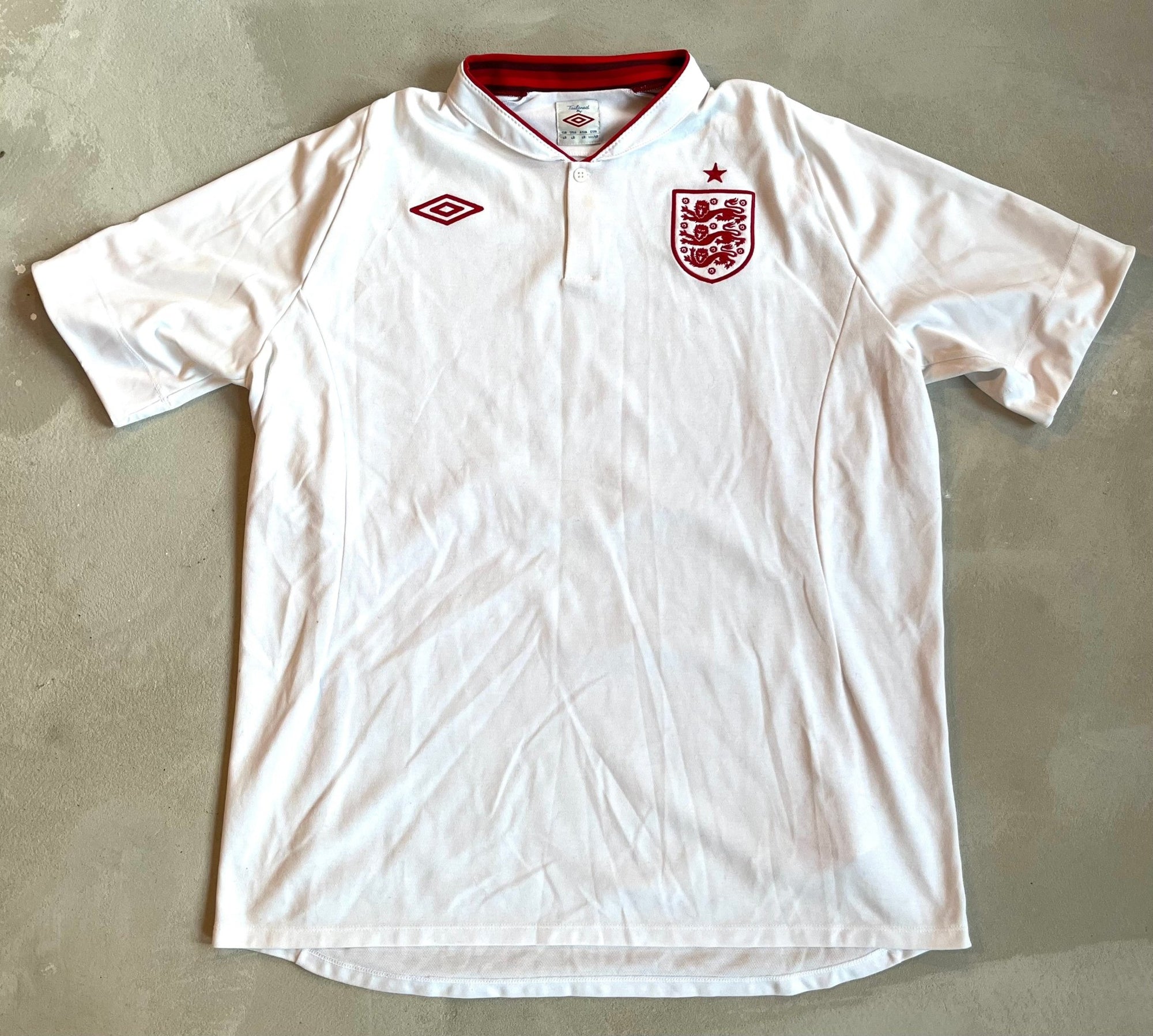 England 2012 Vintage Home Jersey Size XXL-Olive & York