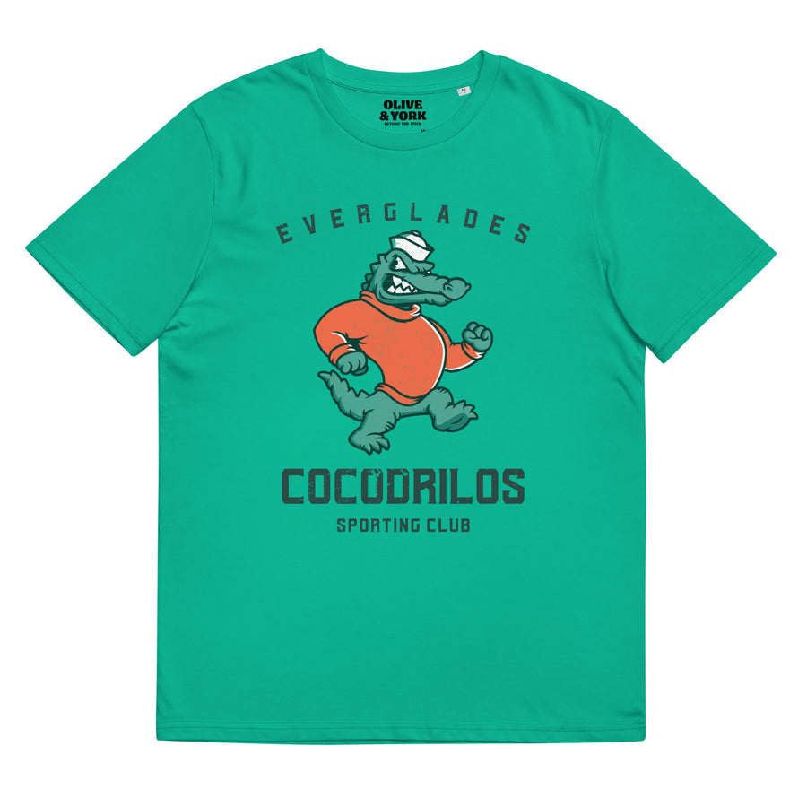 Everglades Cocodrilos Unisex organic cotton t-shirt-Olive & York