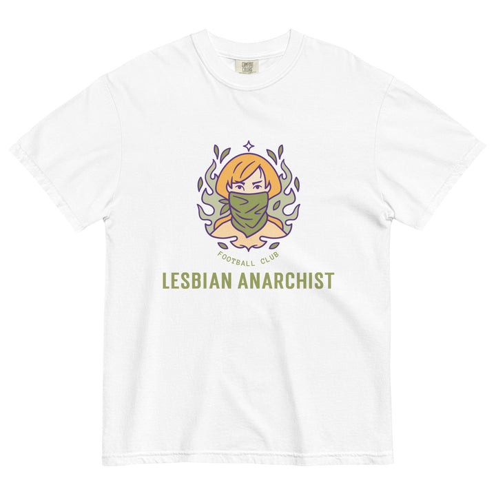 FC Lesbian Anarchist Unisex Garment-dyed Heavyweight T-shirt-Olive & York