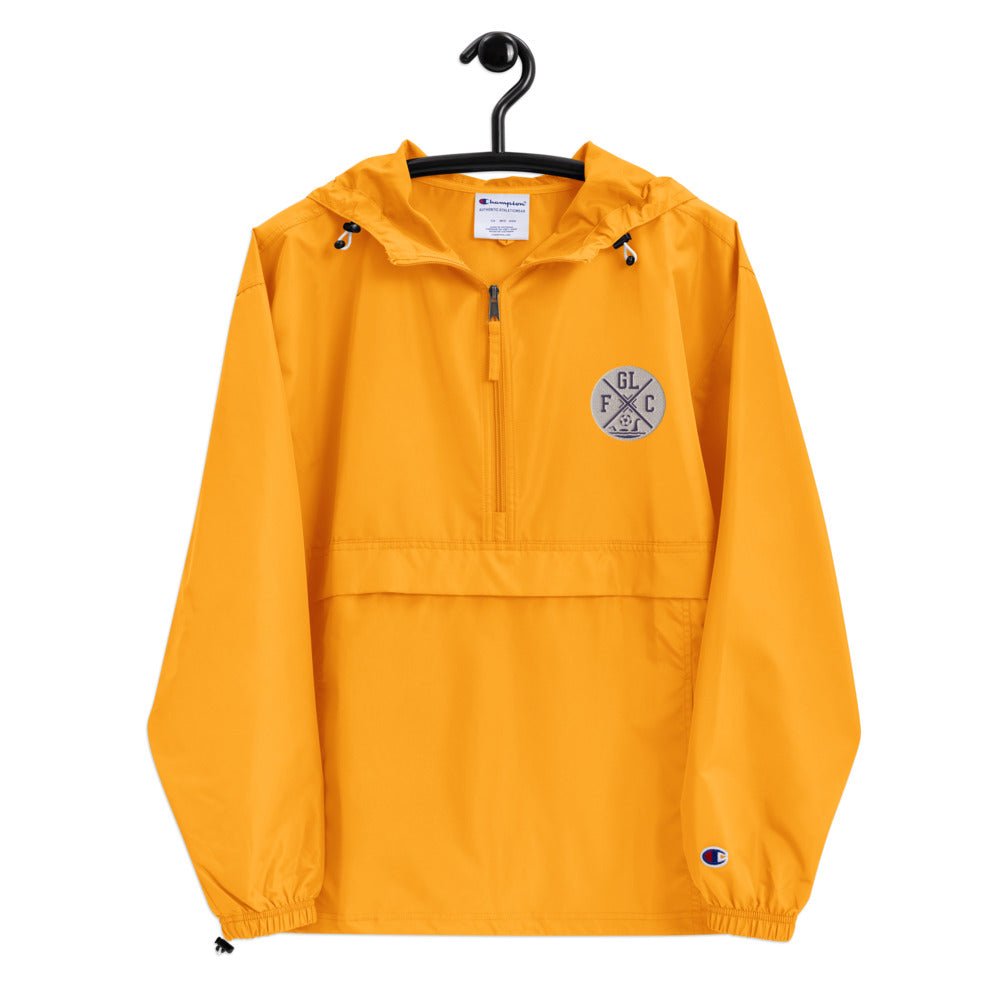 Gold GLFC Embroidered Champion Packable Jacket-Olive & York