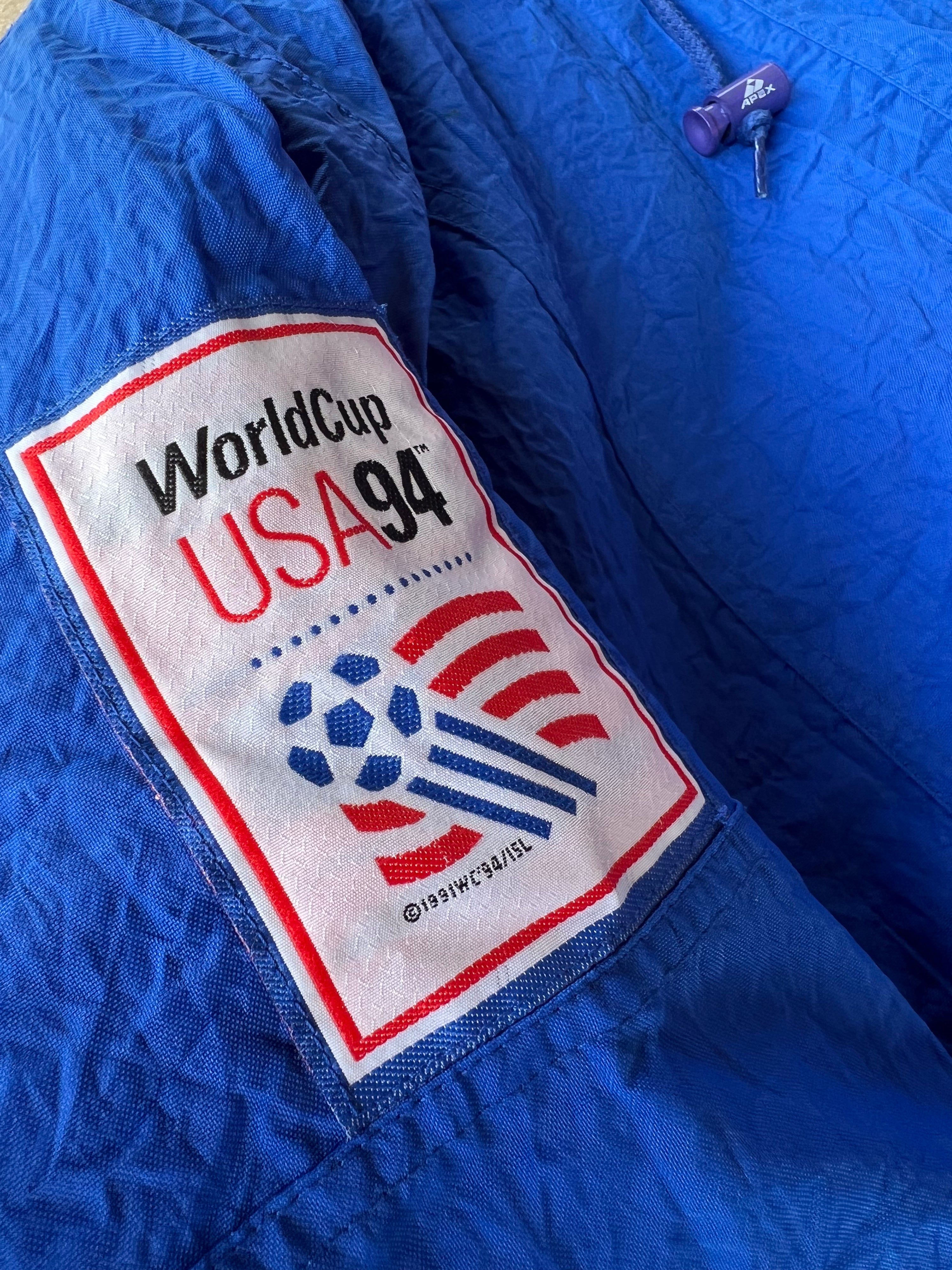 Vintage 1994 USA World Cup Apex Medium Hooded Jacket-Olive & York