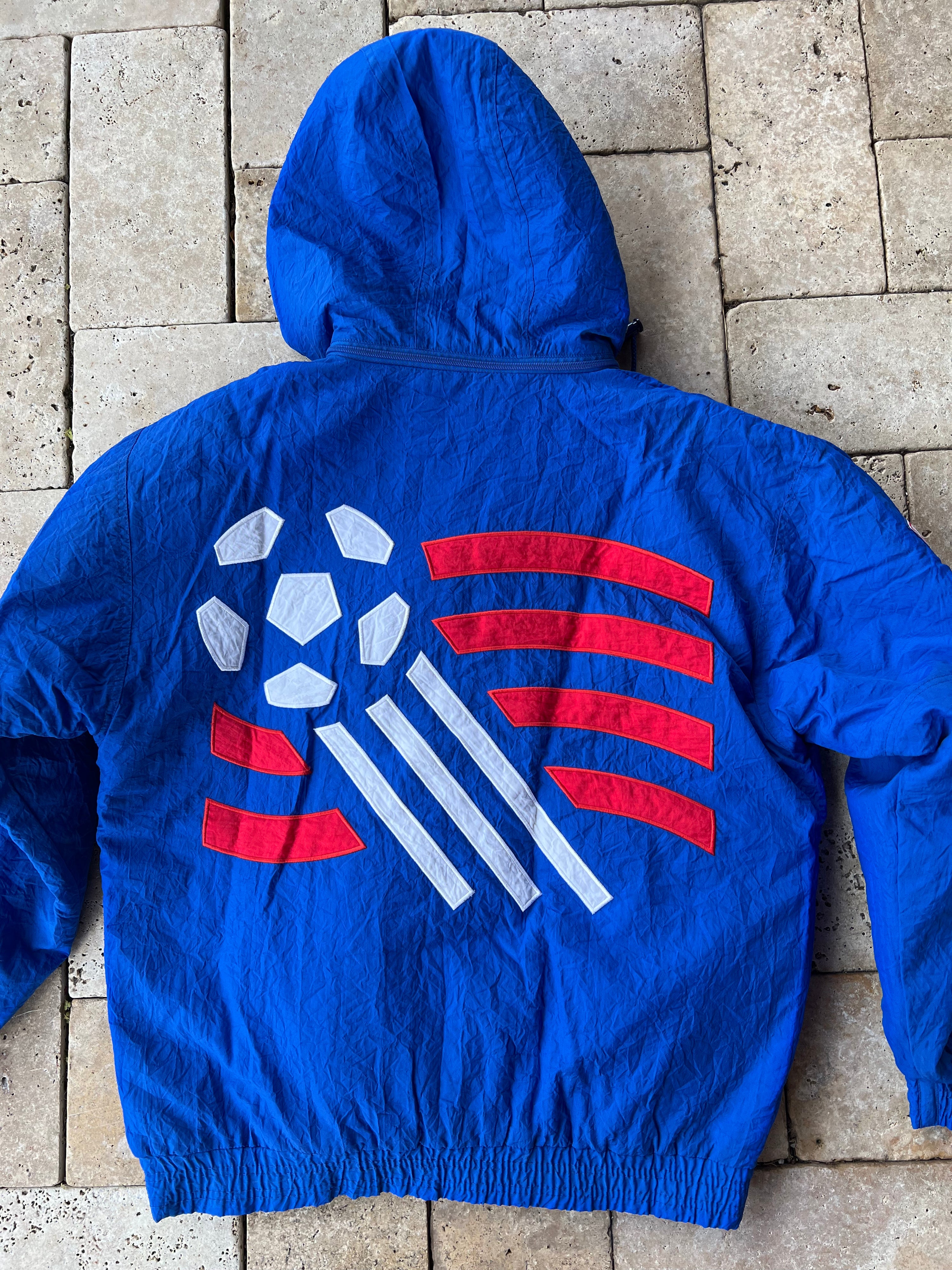 Vintage 1994 USA World Cup Apex Medium Hooded Jacket-Olive & York