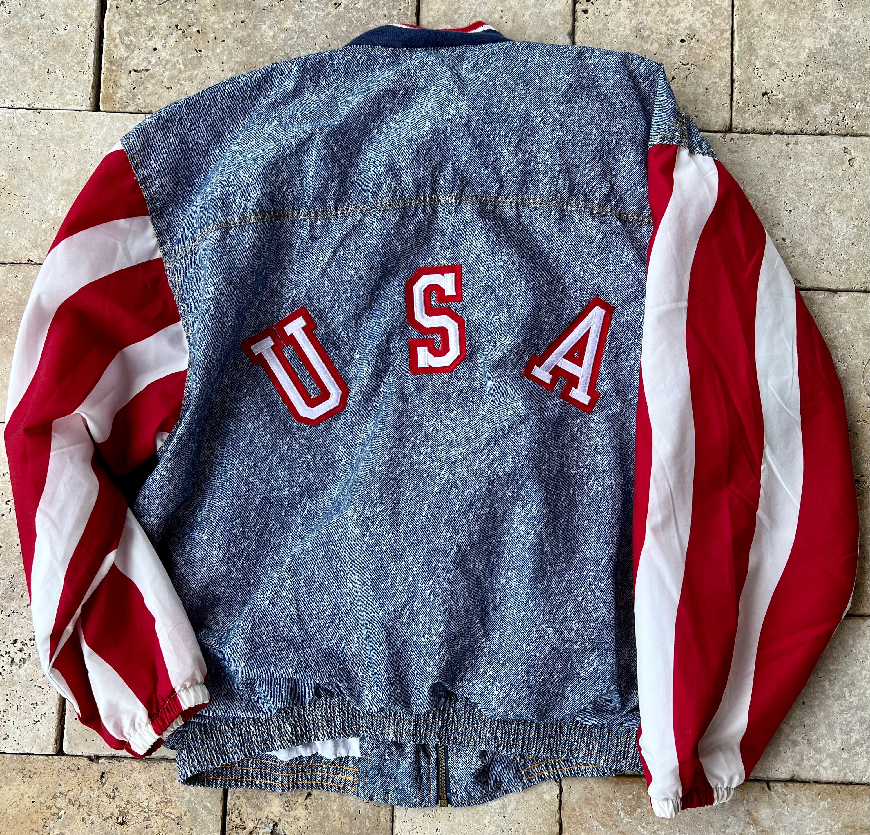 Vintage 1994 World Cup Adidas USA Médium Jacket-Olive & York