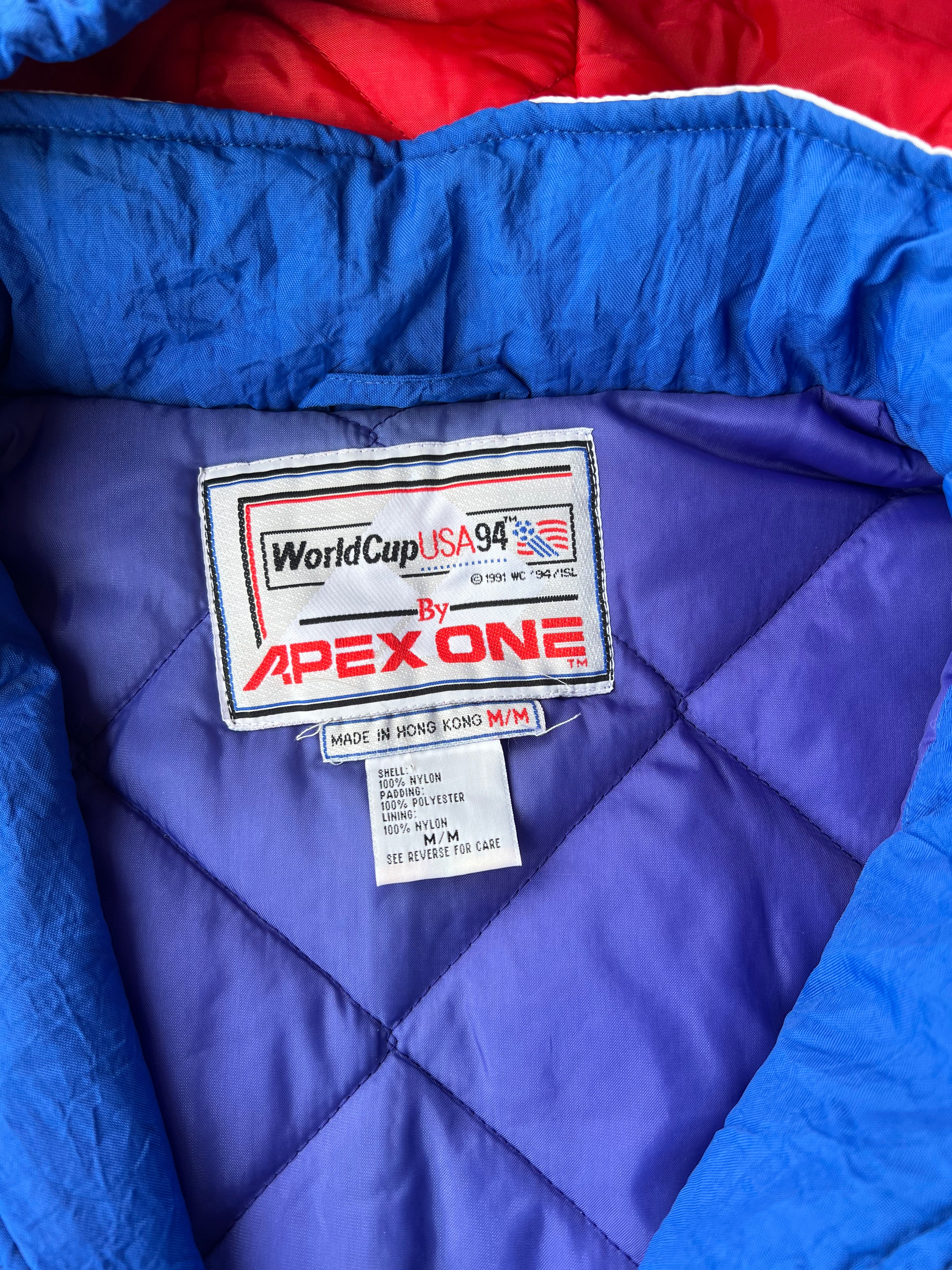 Vintage 1994 USA World Cup Apex Medium Hooded Jacket-Olive & York