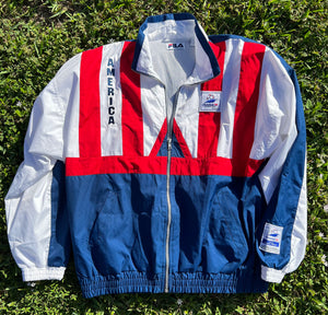 Vintage ‘98 World Cup America Fila XL Jacket-Olive & York