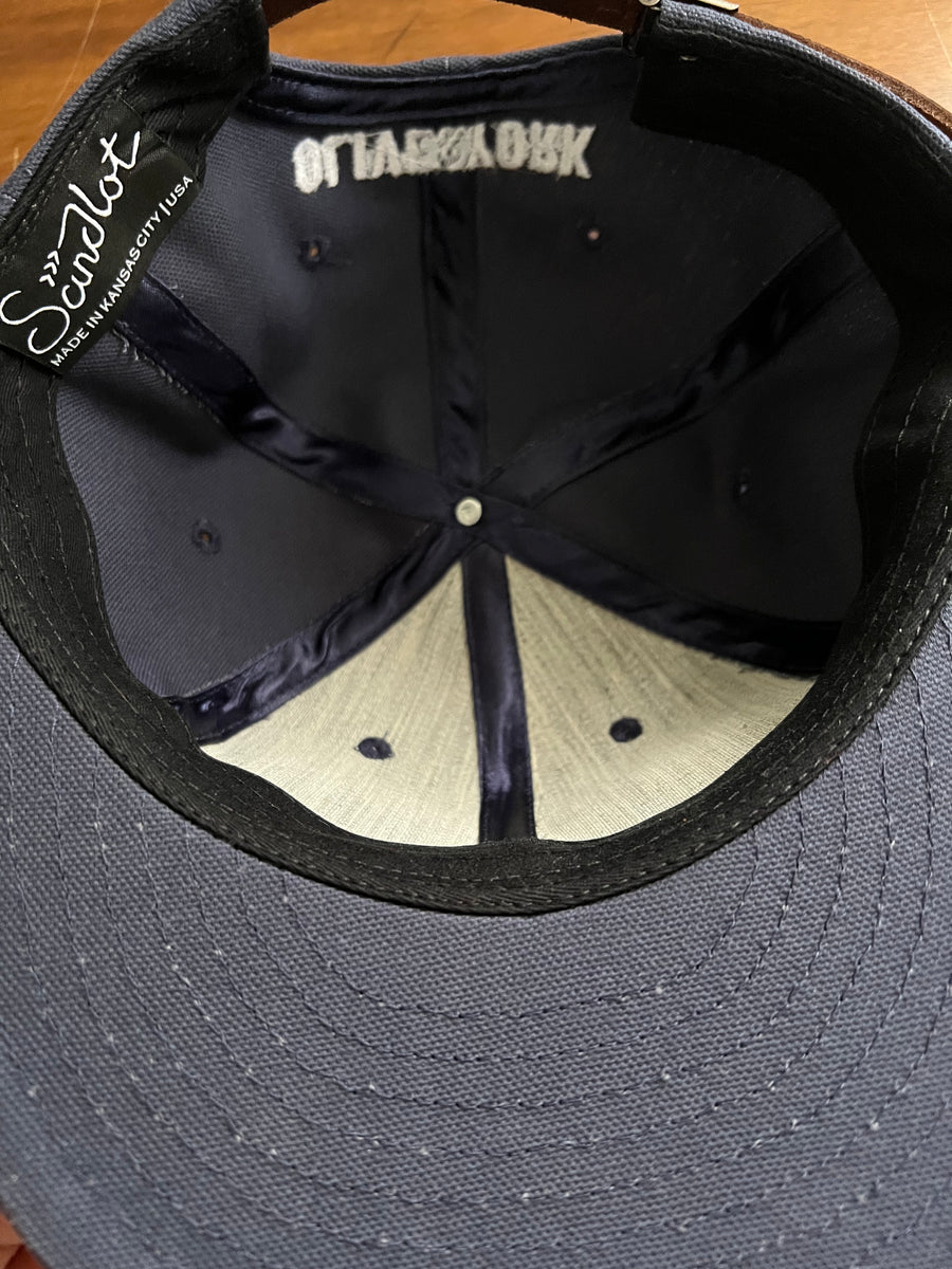 O&Y + Sandlot Leather Strapback Hat-Olive & York