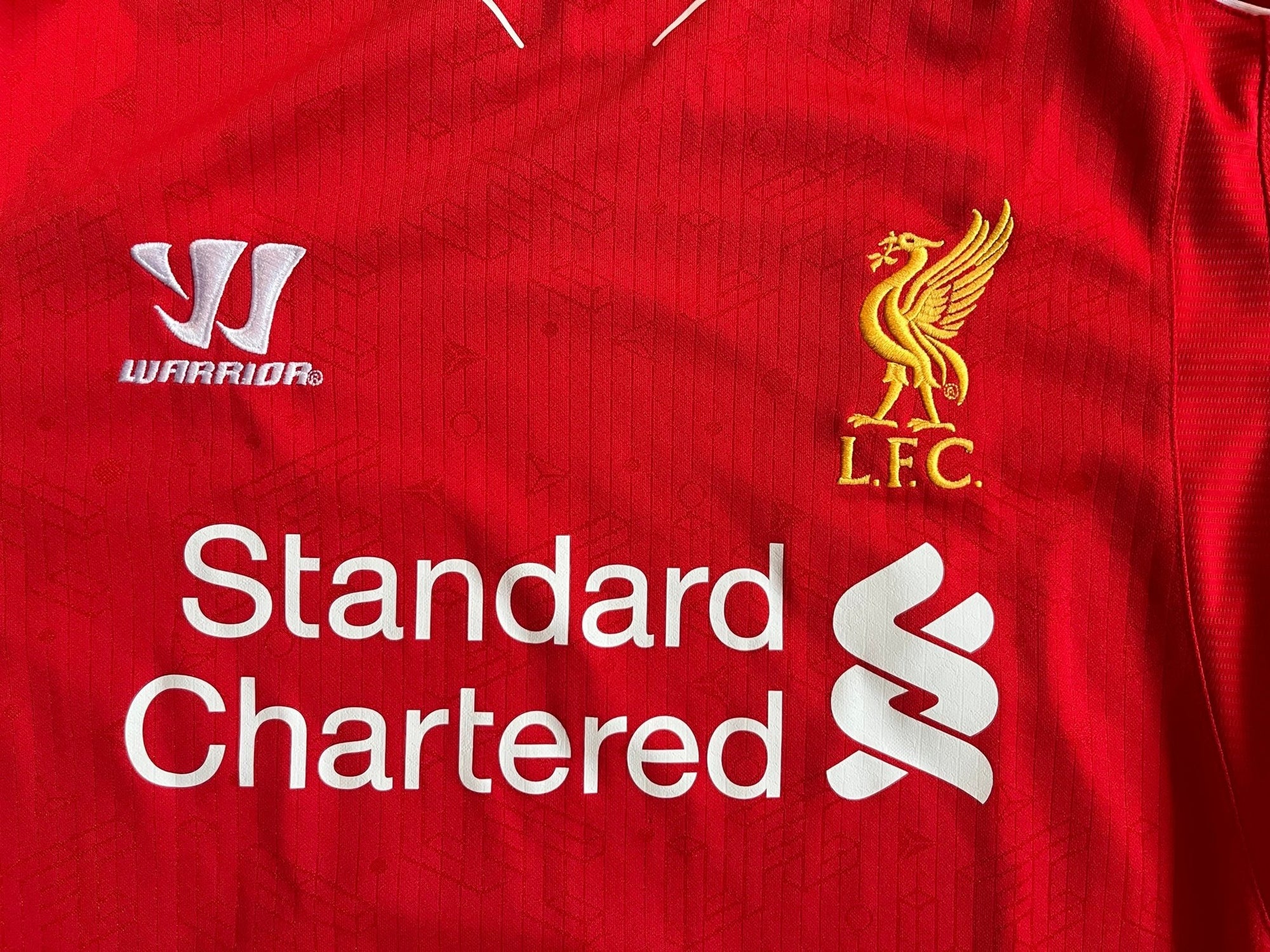 Liverpool 2014 Vintage Warrior Home Kit - Size Large-Olive & York