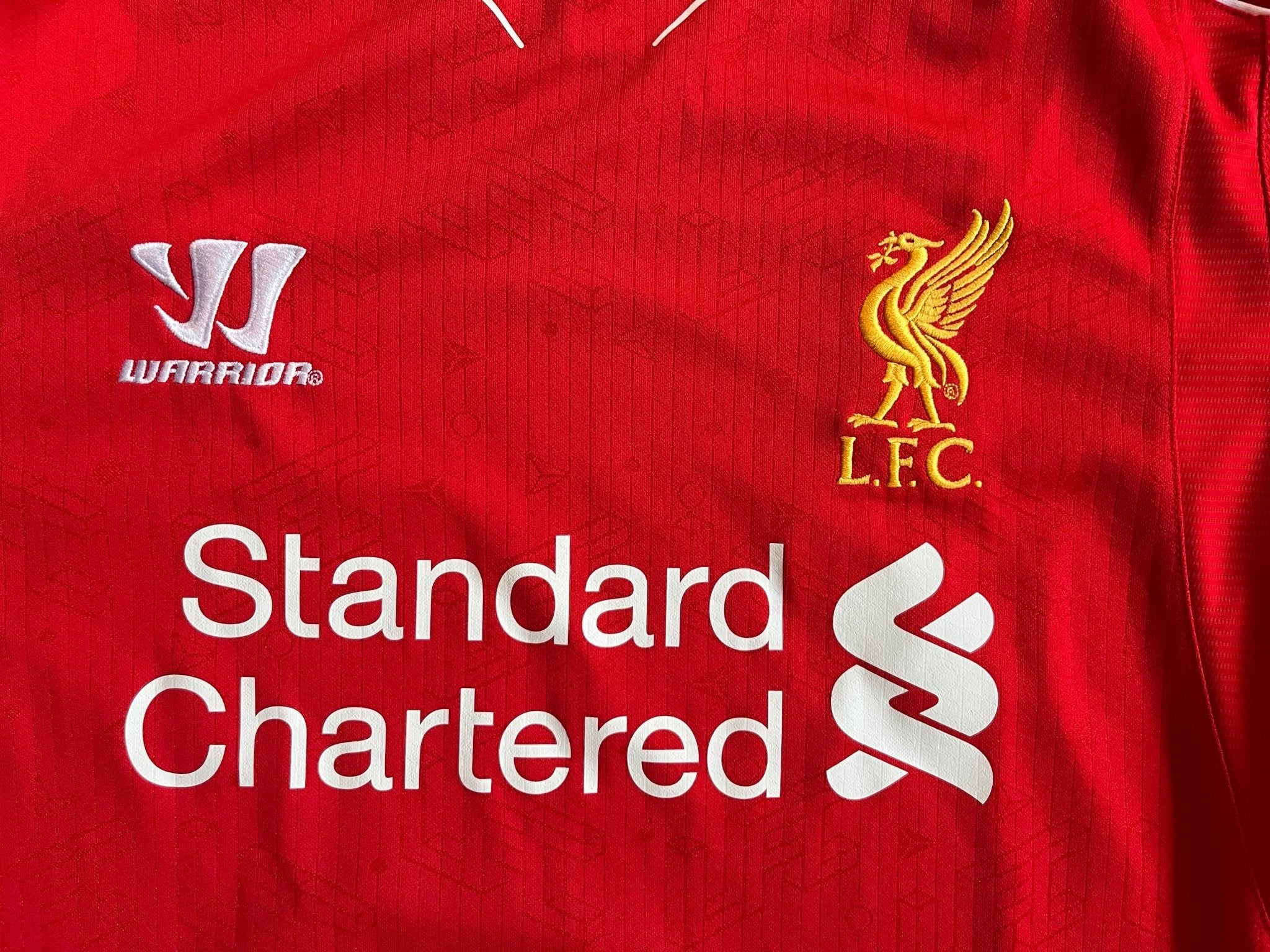Liverpool 2014 Vintage Warrior Home Kit - Size Large-Olive & York