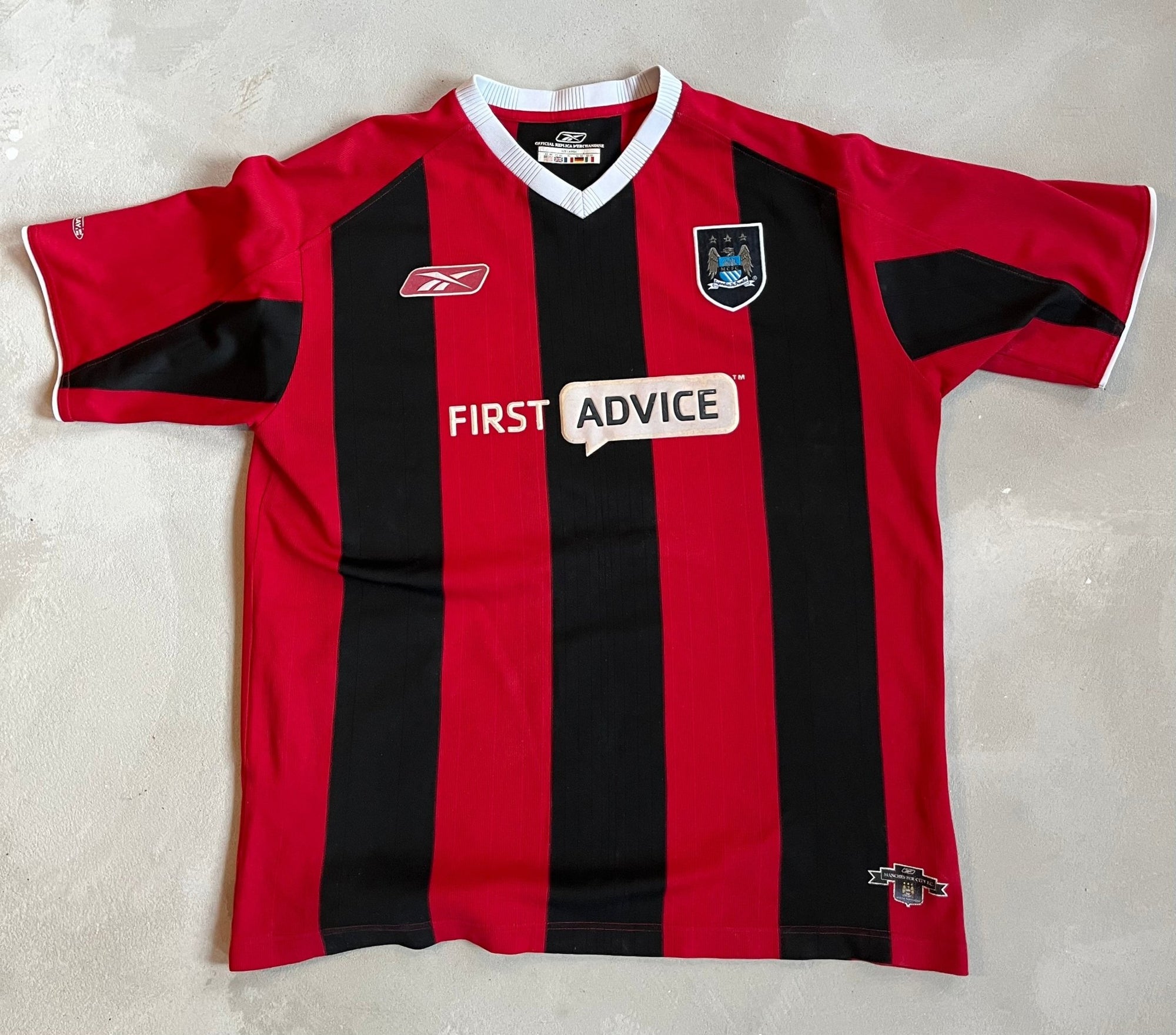 Manchester City 2004/05 Vintage Third Jersey Size Large-Olive & York