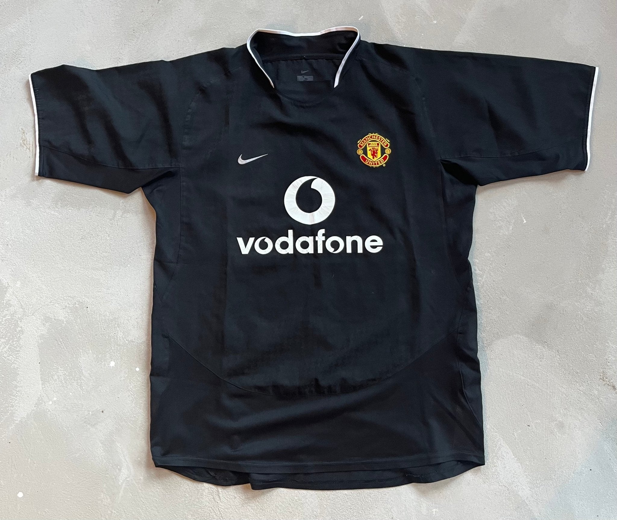 Manchester United Vintage 2004 Away Kit Size XL Olive York