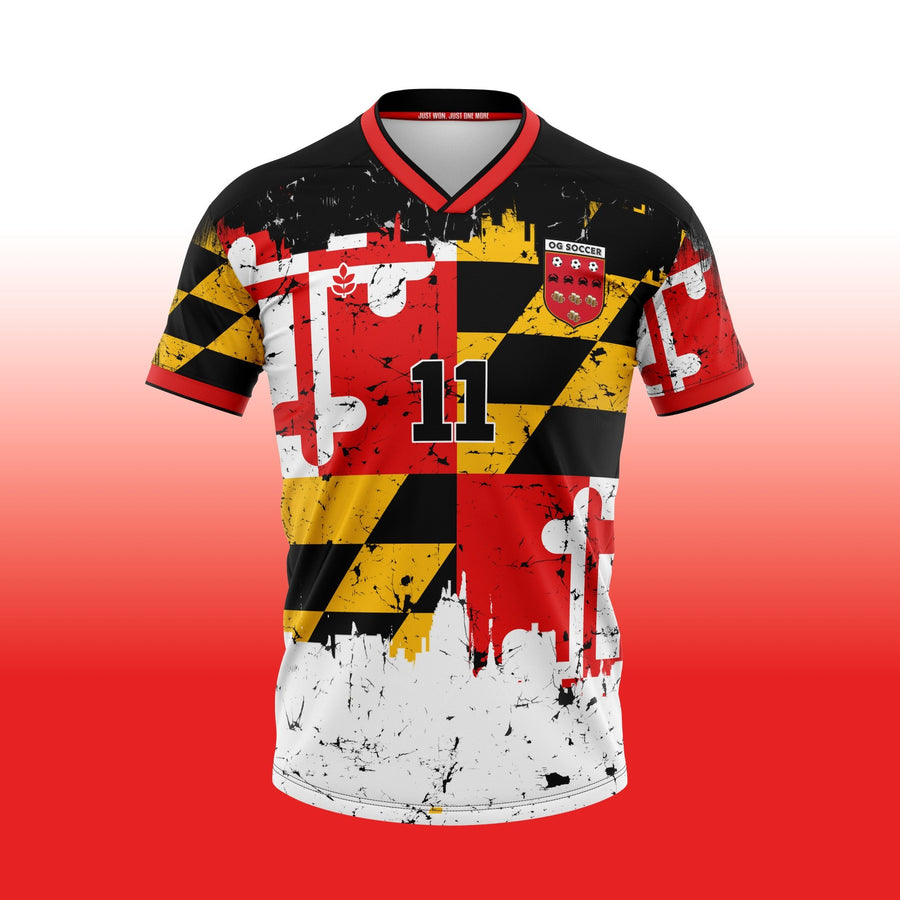 Maryland State Cup jersey: OG Soccer-Olive & York