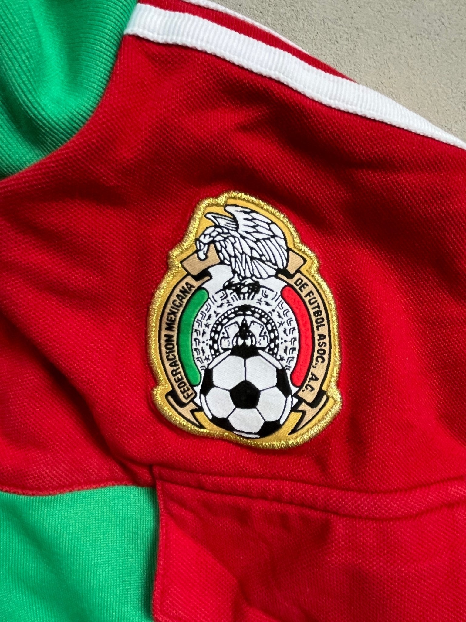 Mexico National Team 2007/08 Vintage Track Jacket - Size Large-Olive & York