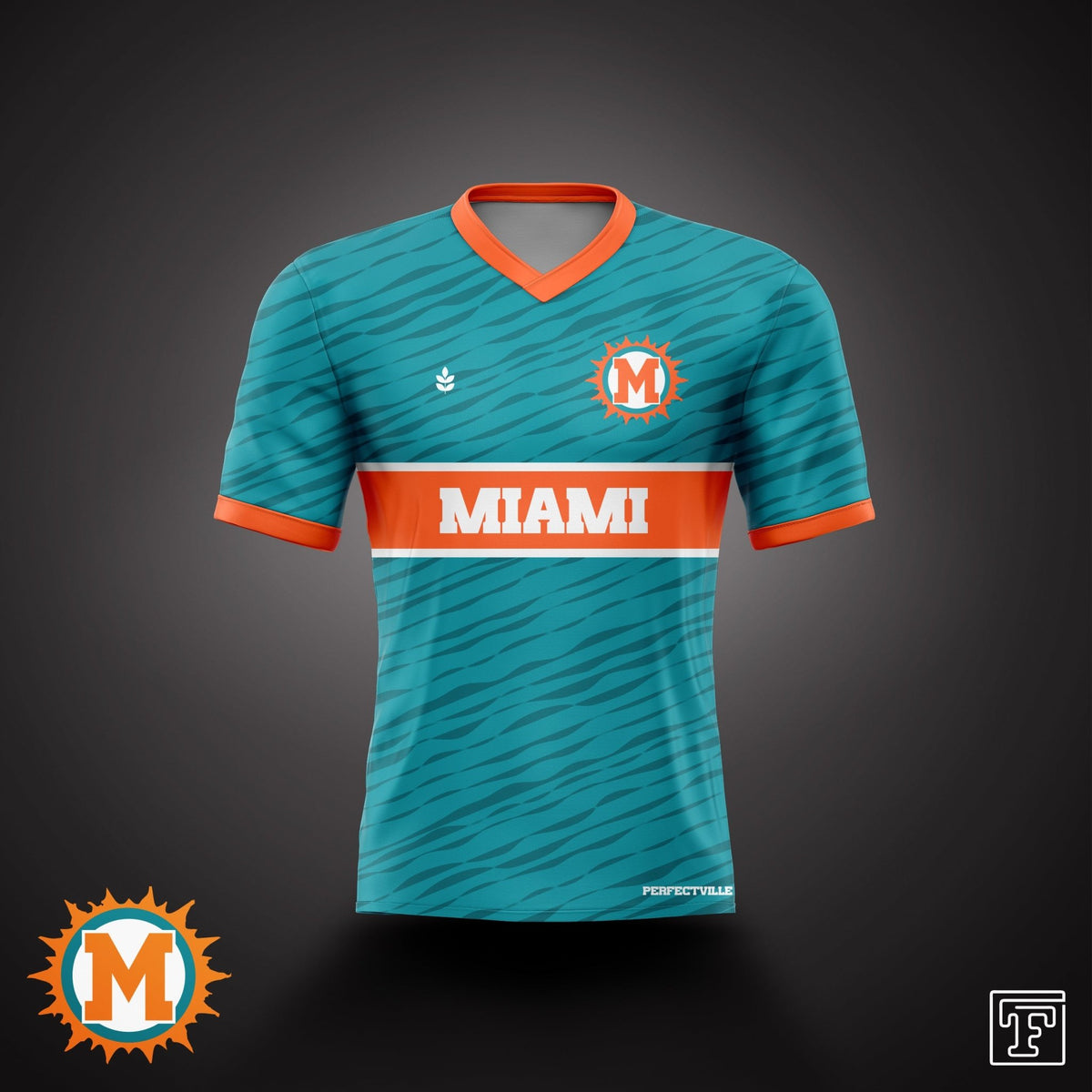 Miami American Soccer Football Jersey-Olive & York