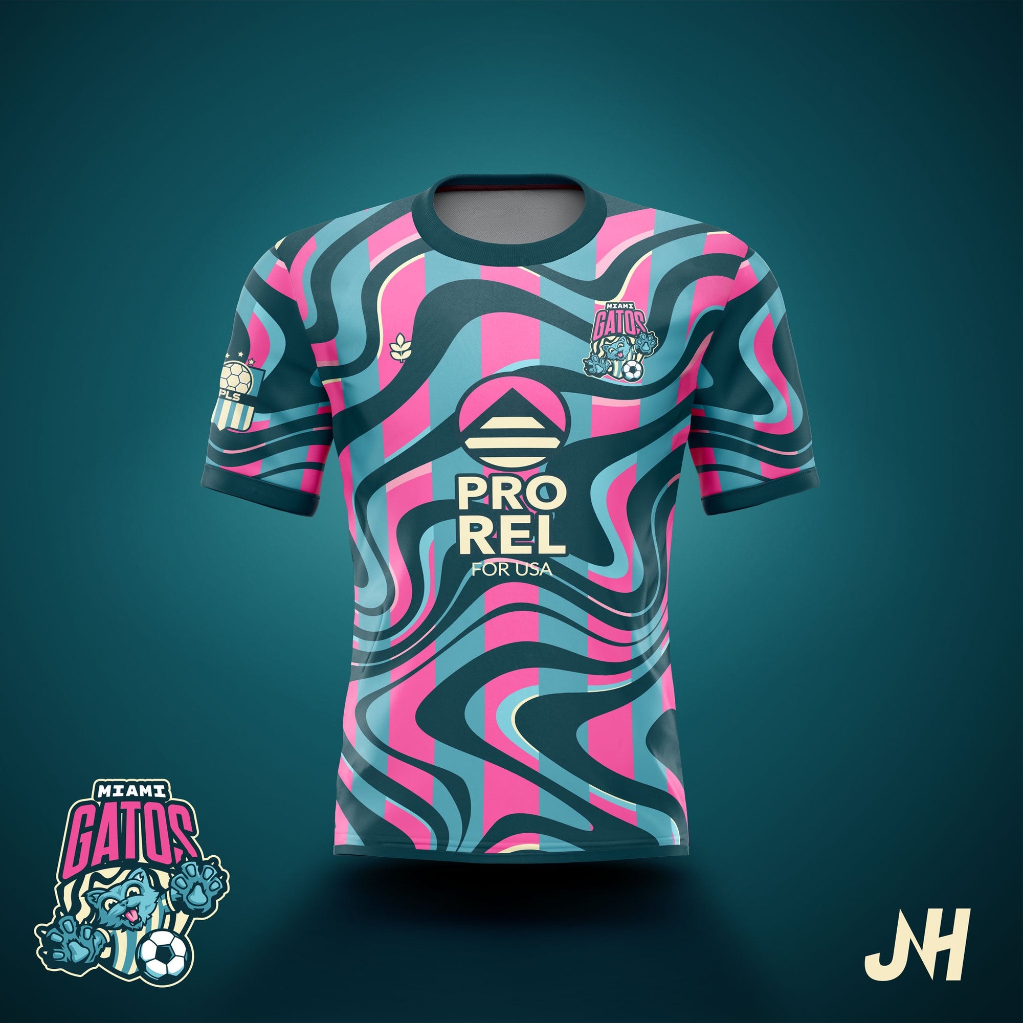 Miami Gatos Away Jersey-Olive & York