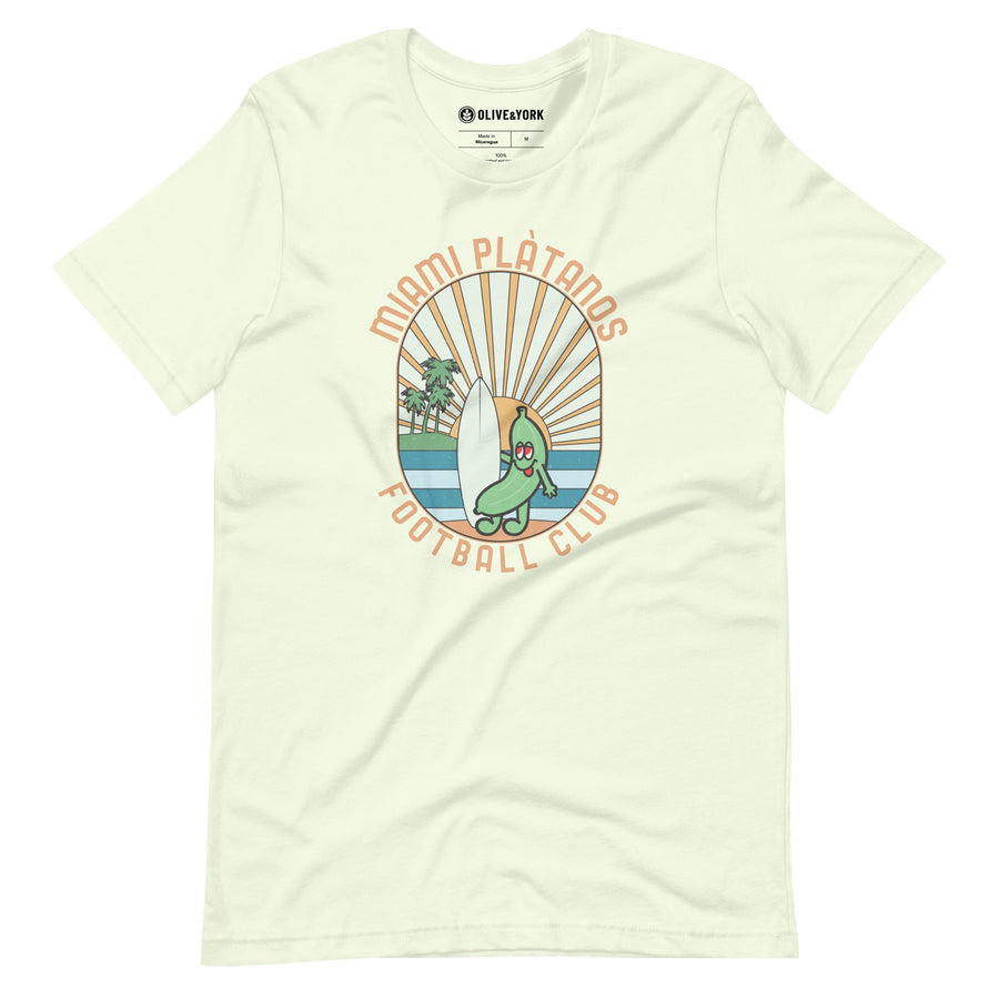 Miami Plátanos FC Surf T-Shirt-Olive & York
