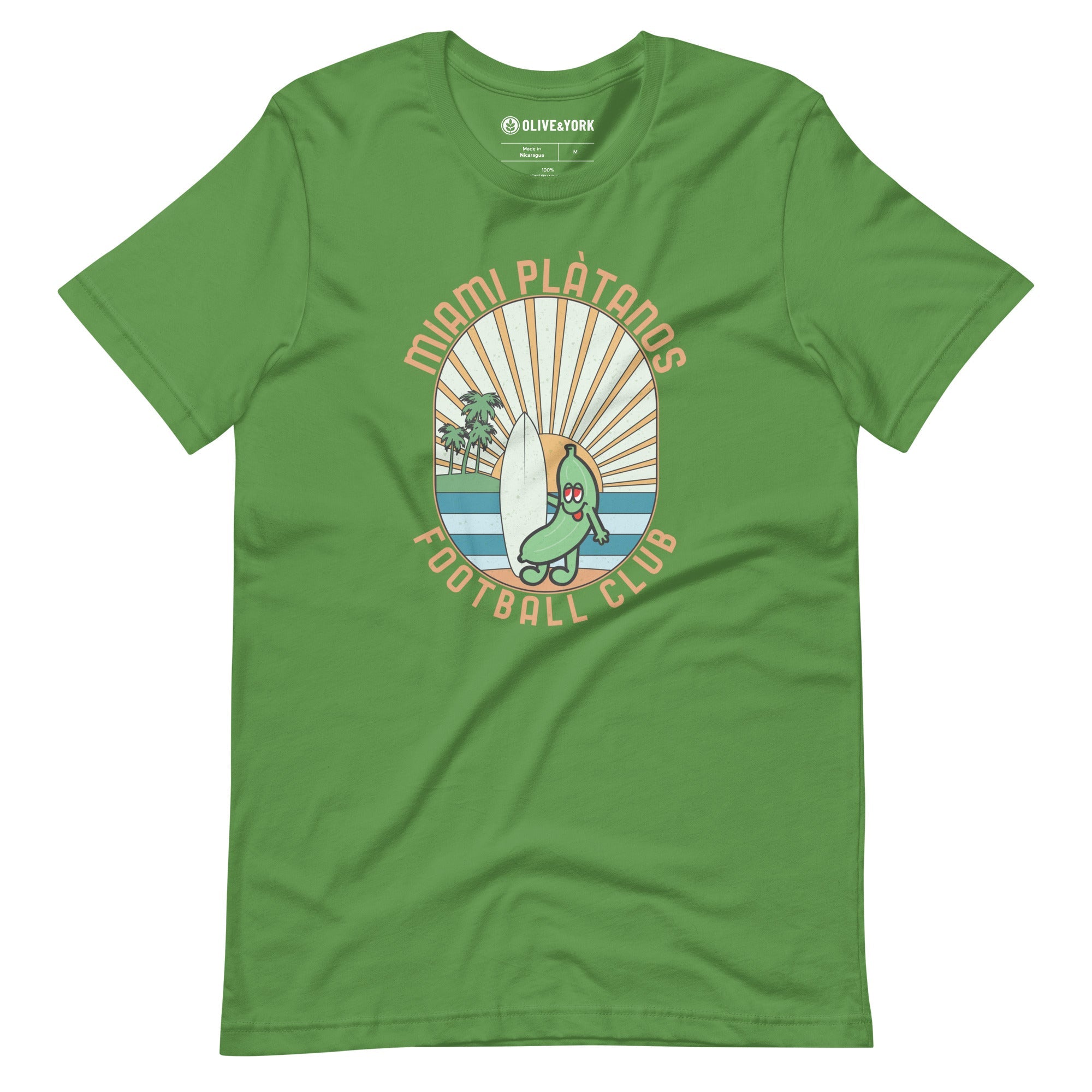 Miami Plátanos FC Surf T-Shirt-Olive & York