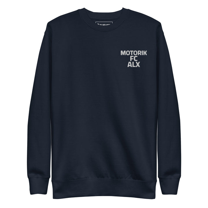 Motorik FC ALX Embroidered Unisex Premium Sweatshirt-Olive & York