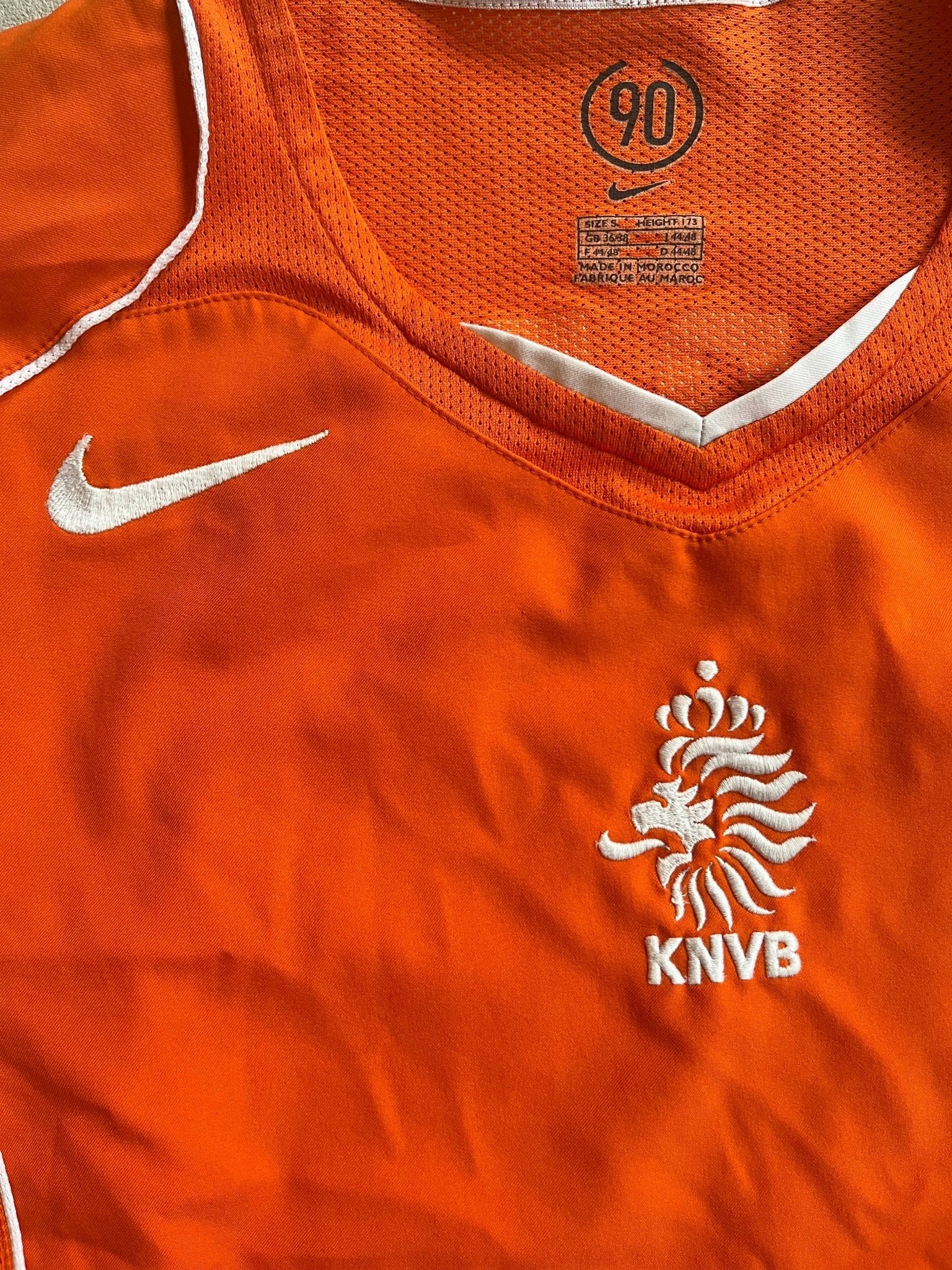 Netherlands 2004 Vintage Home Robben Jersey - Size Small-Olive & York
